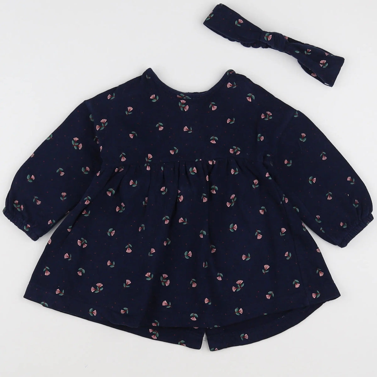 Vertbaudet - robe bleu - 9 mois