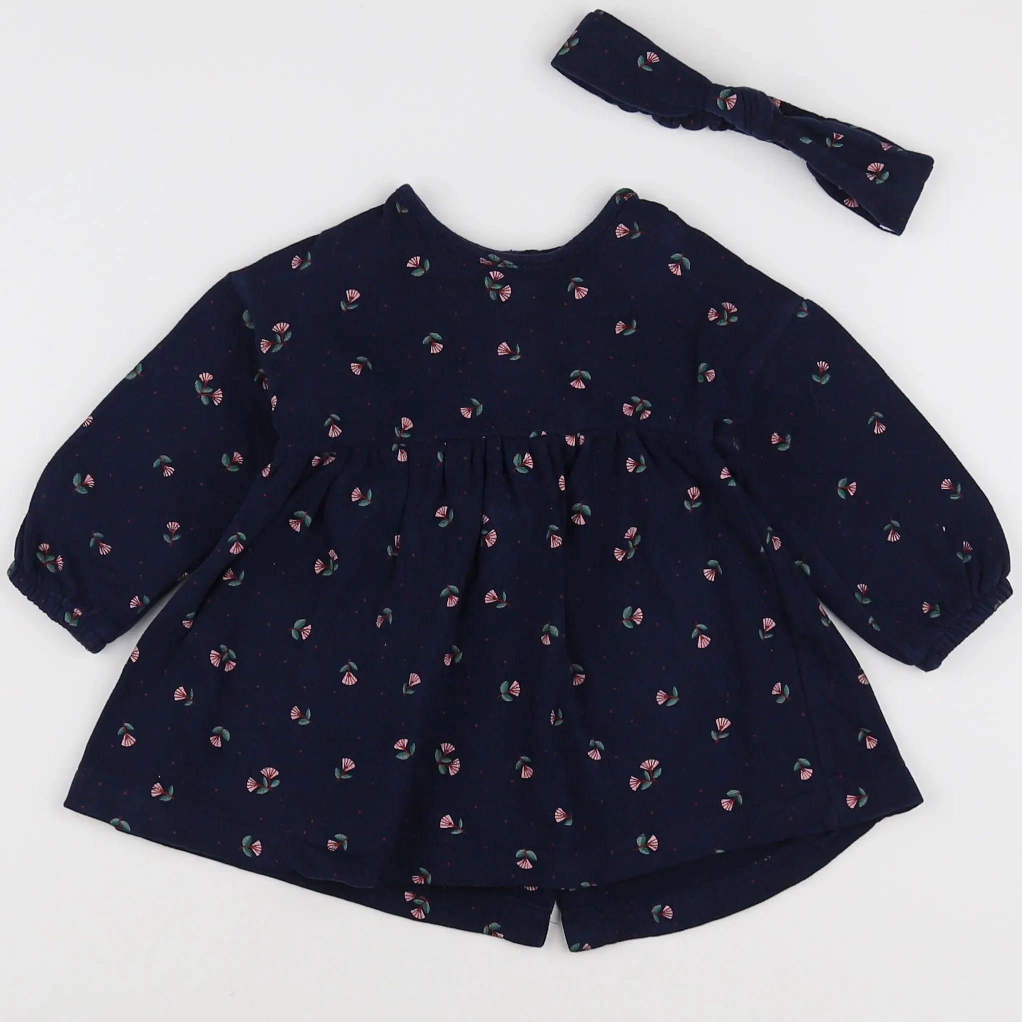 Vertbaudet - robe bleu - 9 mois