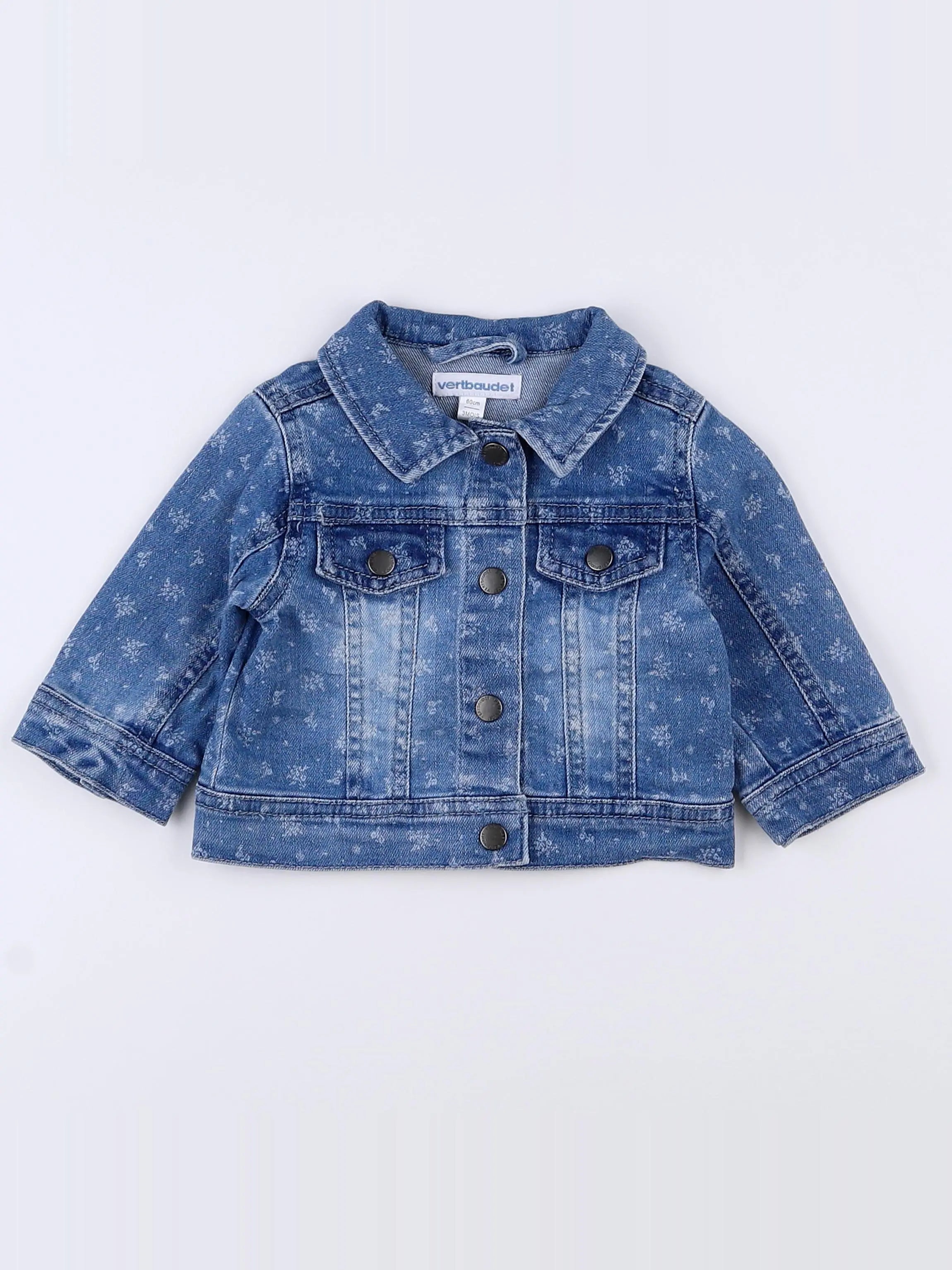 Vertbaudet - veste bleu - 3 mois