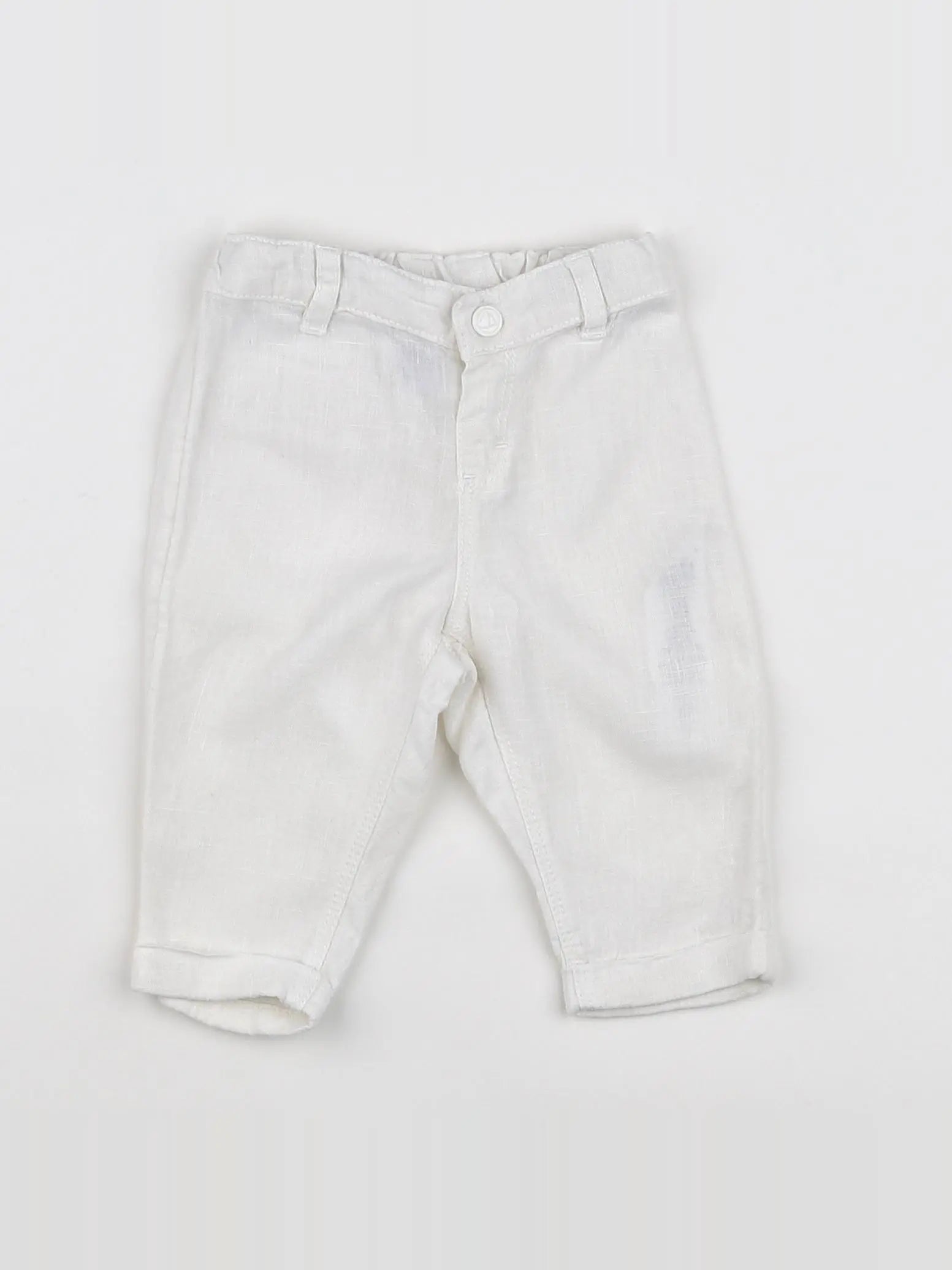 Petit Bateau - pantalon blanc - 6 mois