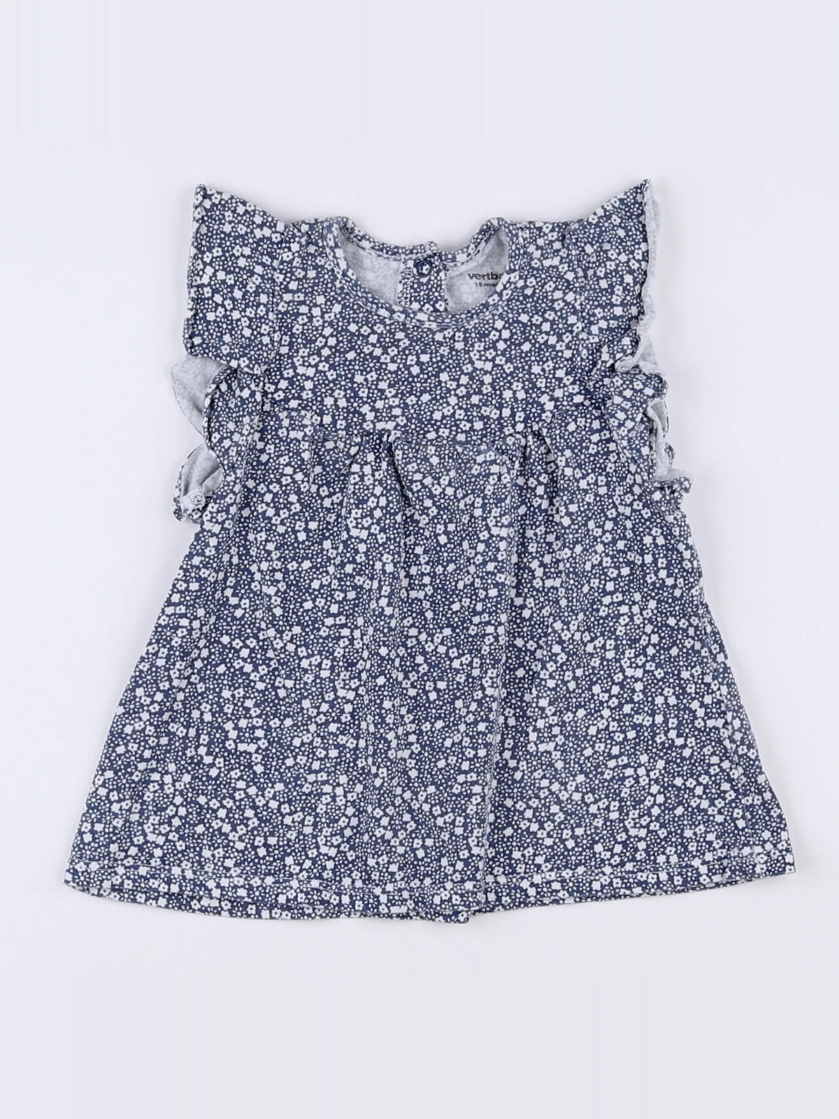 Vertbaudet - tee-shirt blanc, bleu - 18 mois