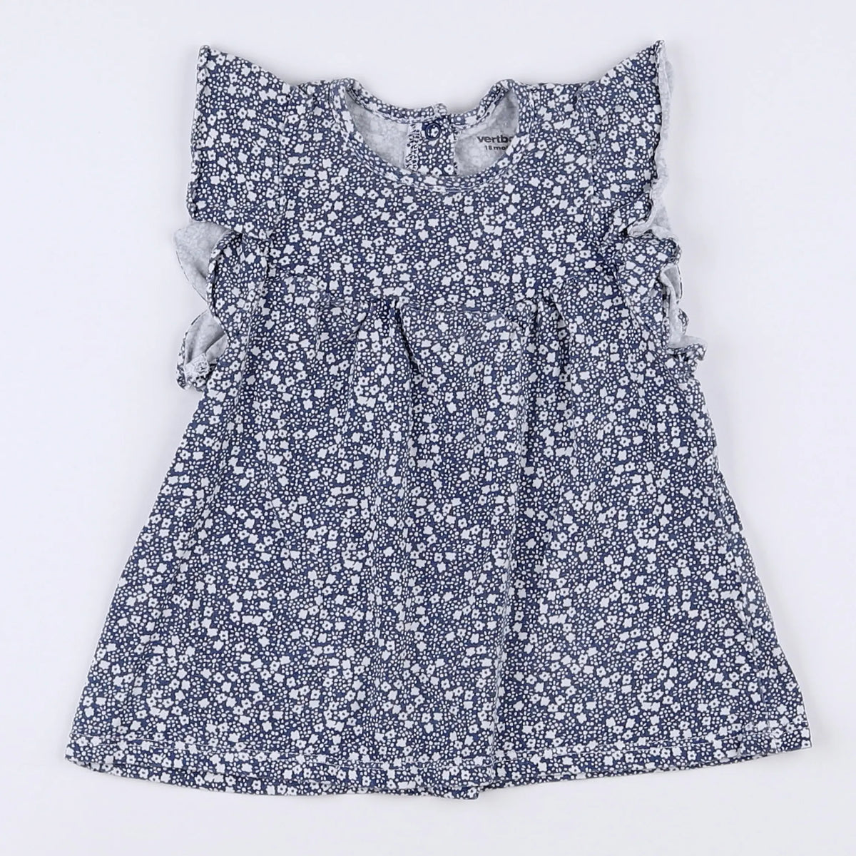 Vertbaudet - tee-shirt blanc, bleu - 18 mois