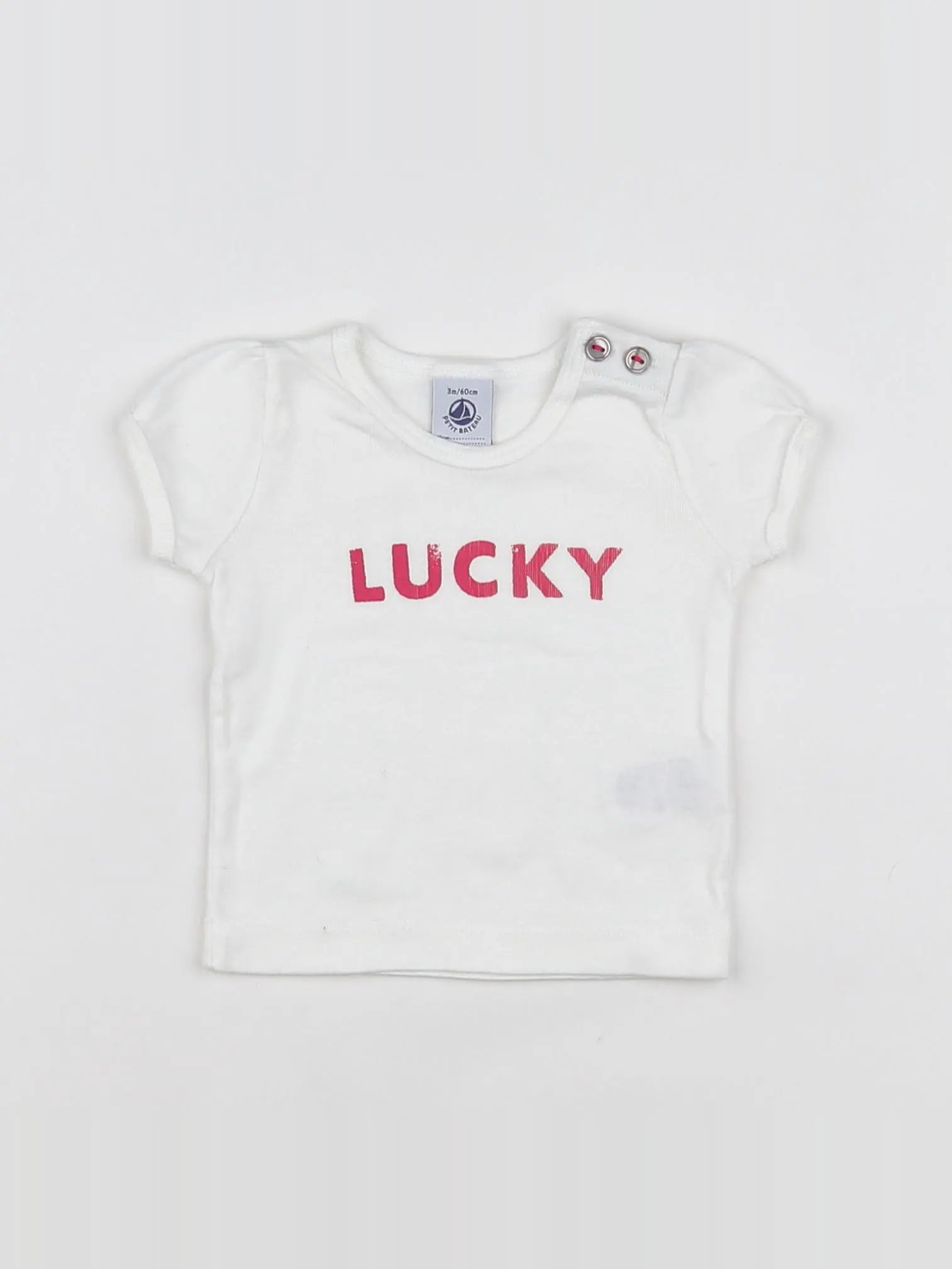 Petit Bateau - tee-shirt blanc - 3 mois