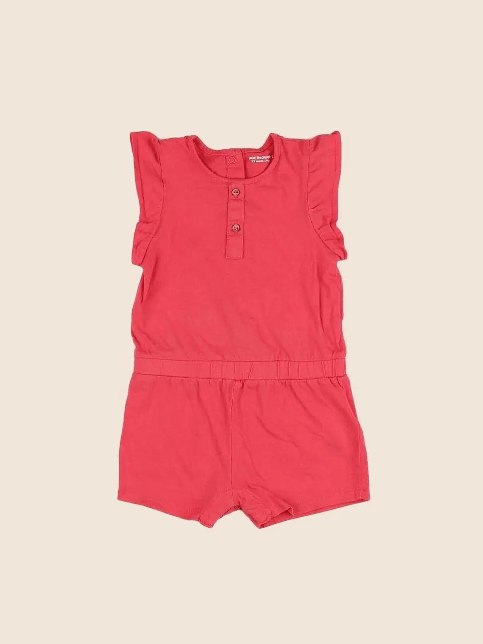 Vertbaudet - combinaison rose - 12 mois