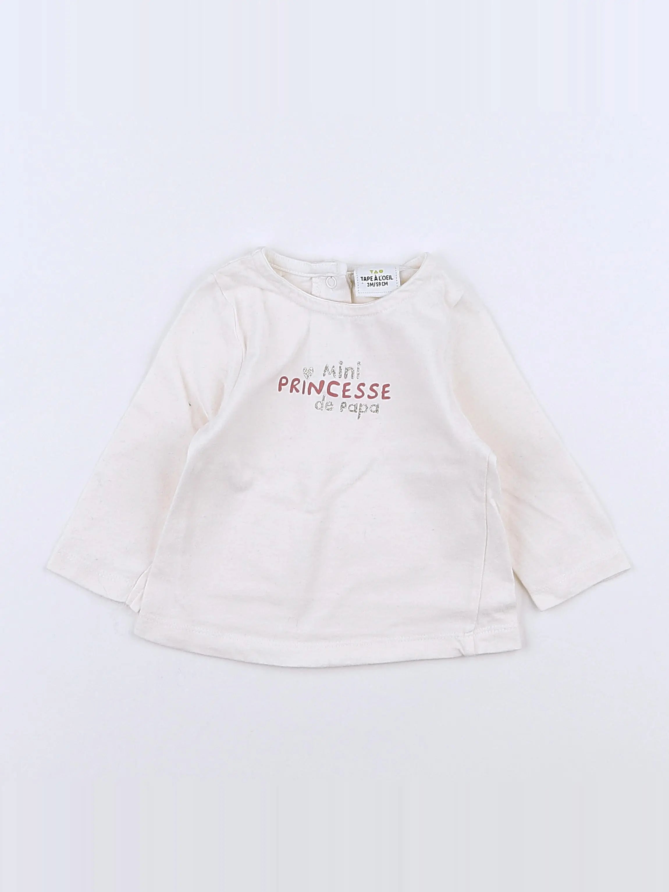 Tape à l'oeil - tee-shirt beige - 3 mois