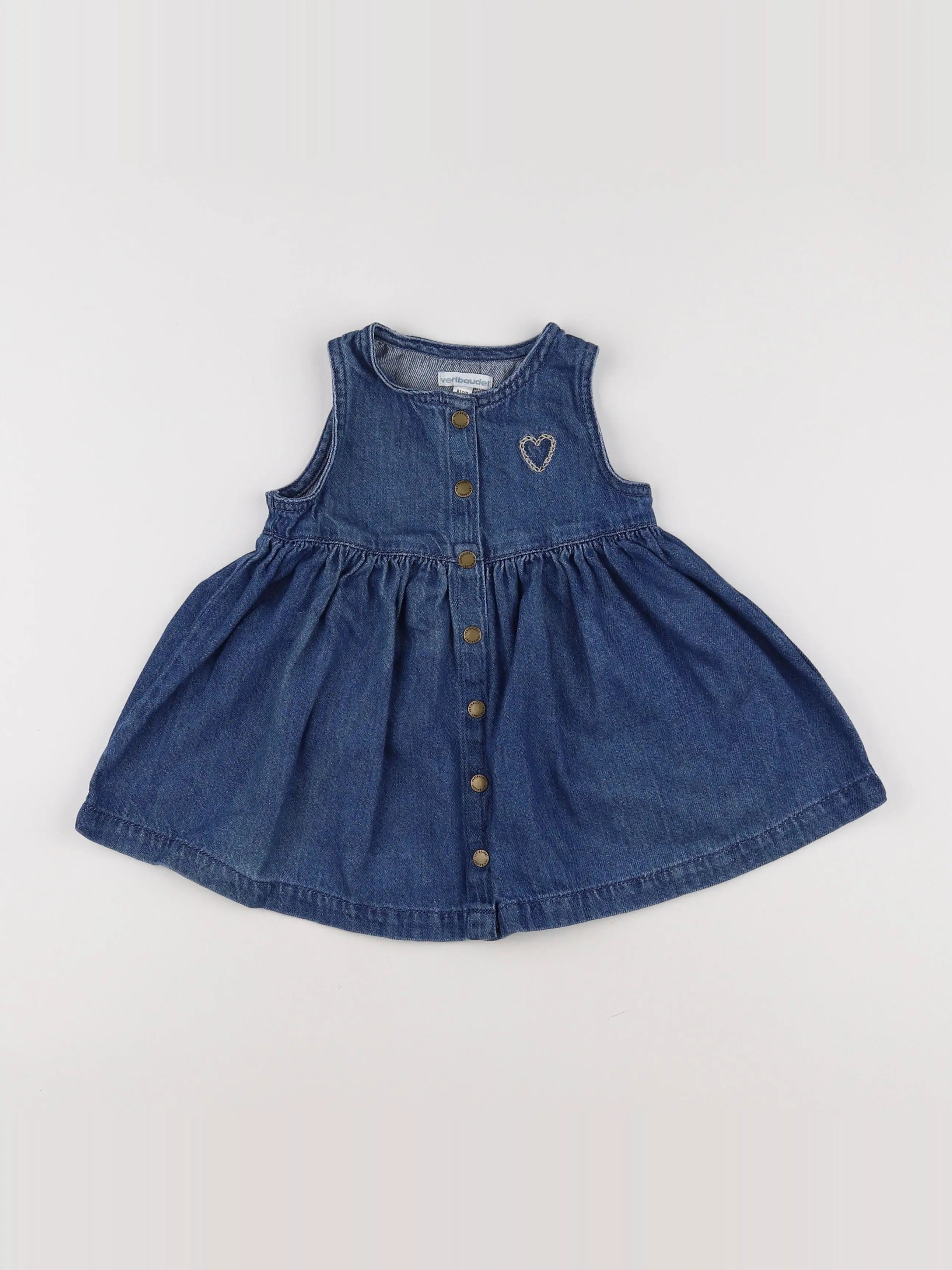 Vertbaudet - robe bleu - 18 mois