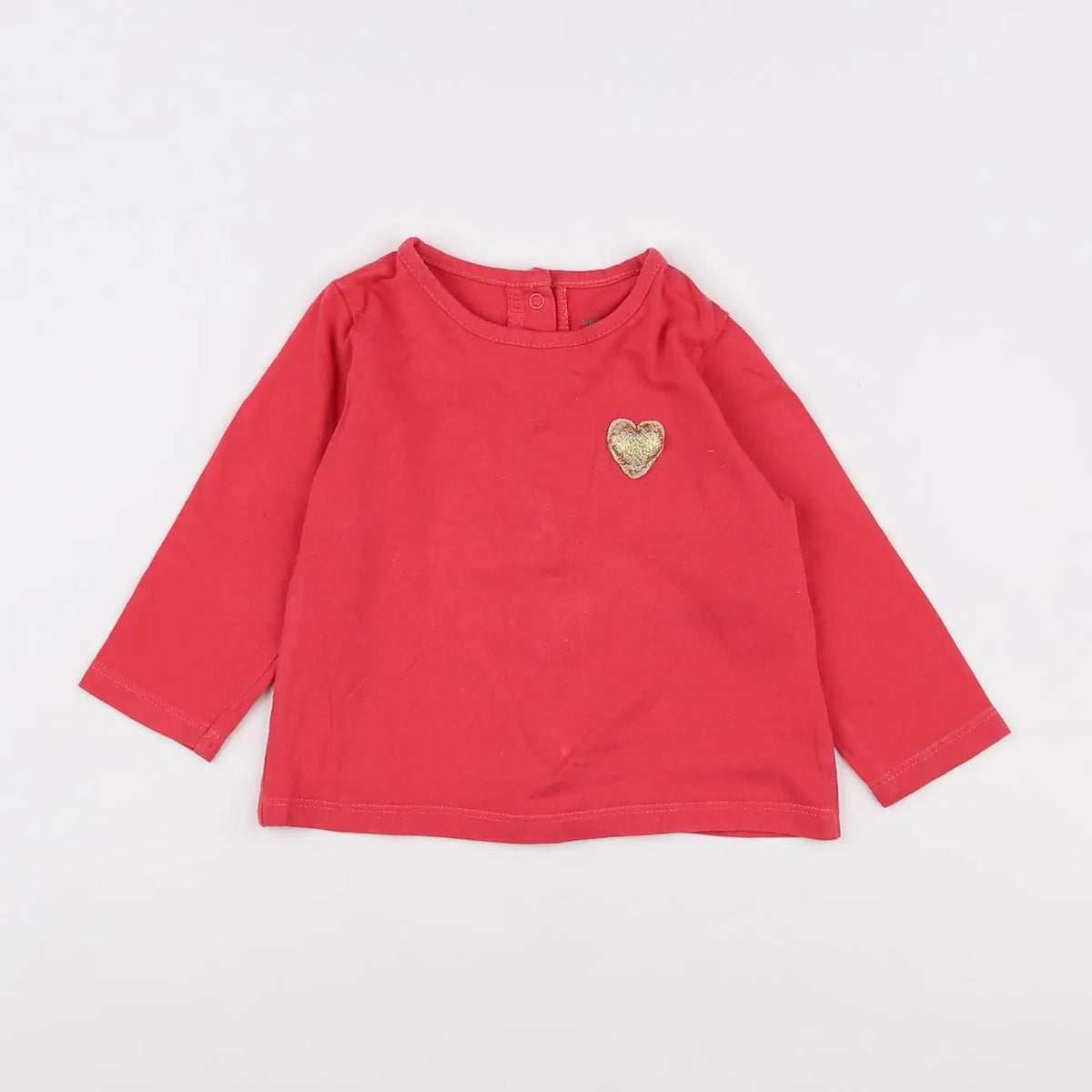 Vertbaudet - tee-shirt rose, or - 6 mois