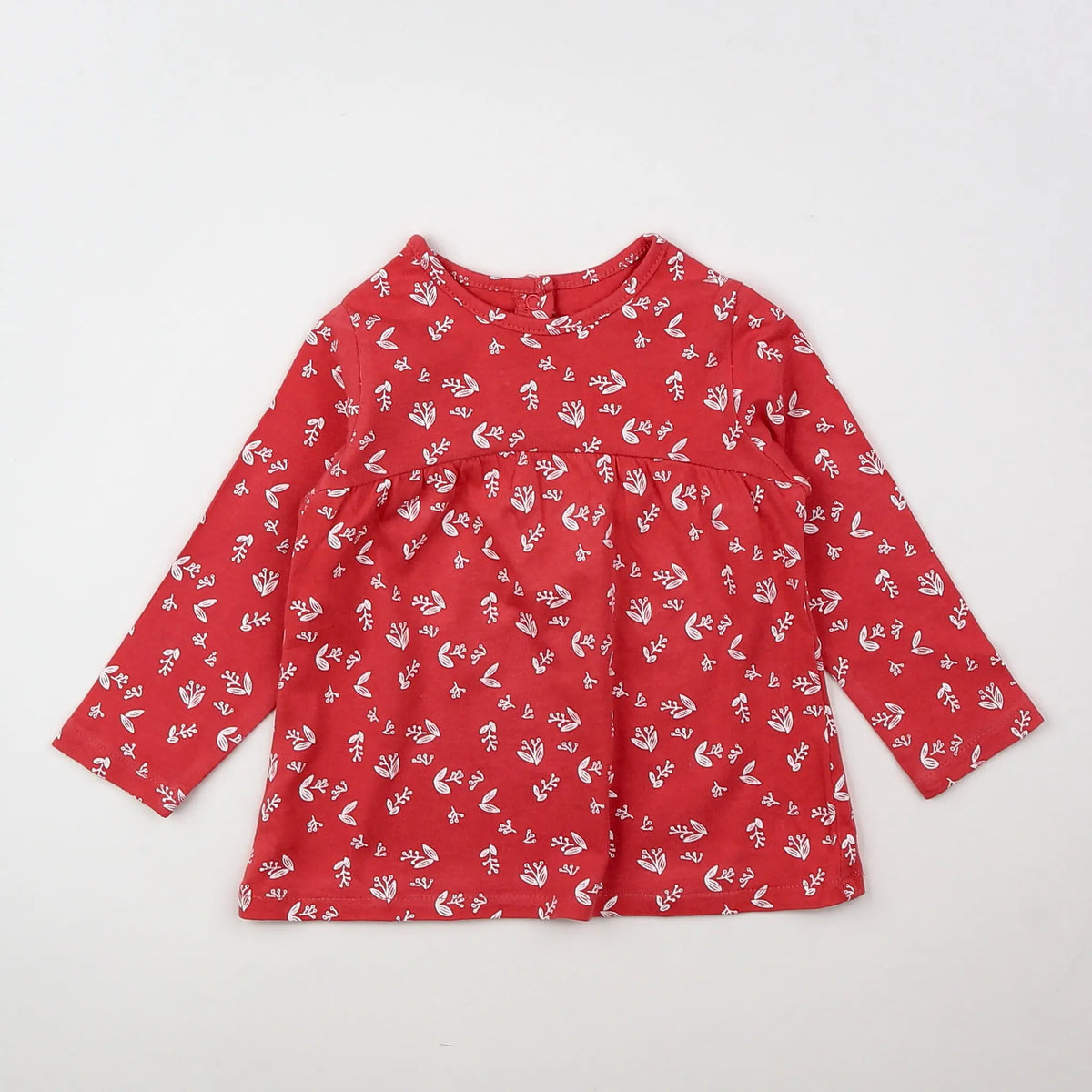 Vertbaudet - tee-shirt rouge, blanc - 9 mois