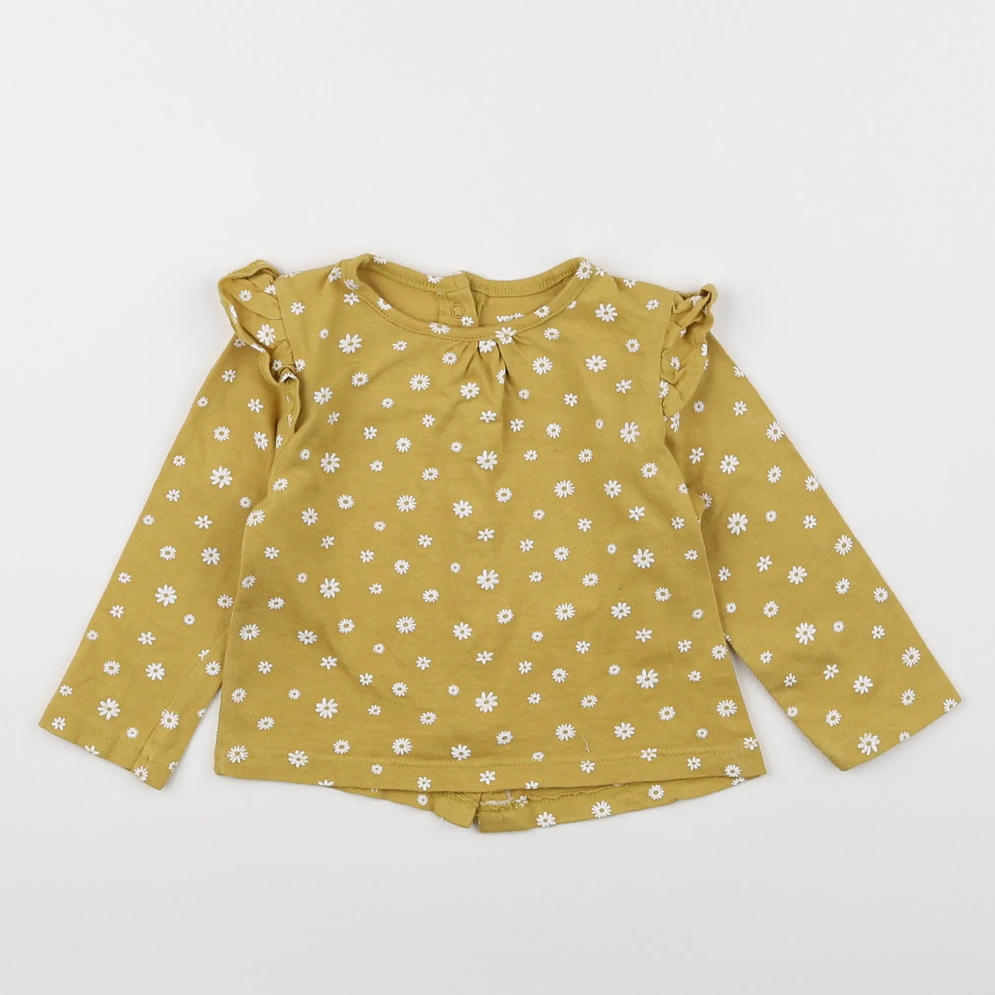 Vertbaudet - tee-shirt jaune - 9 mois