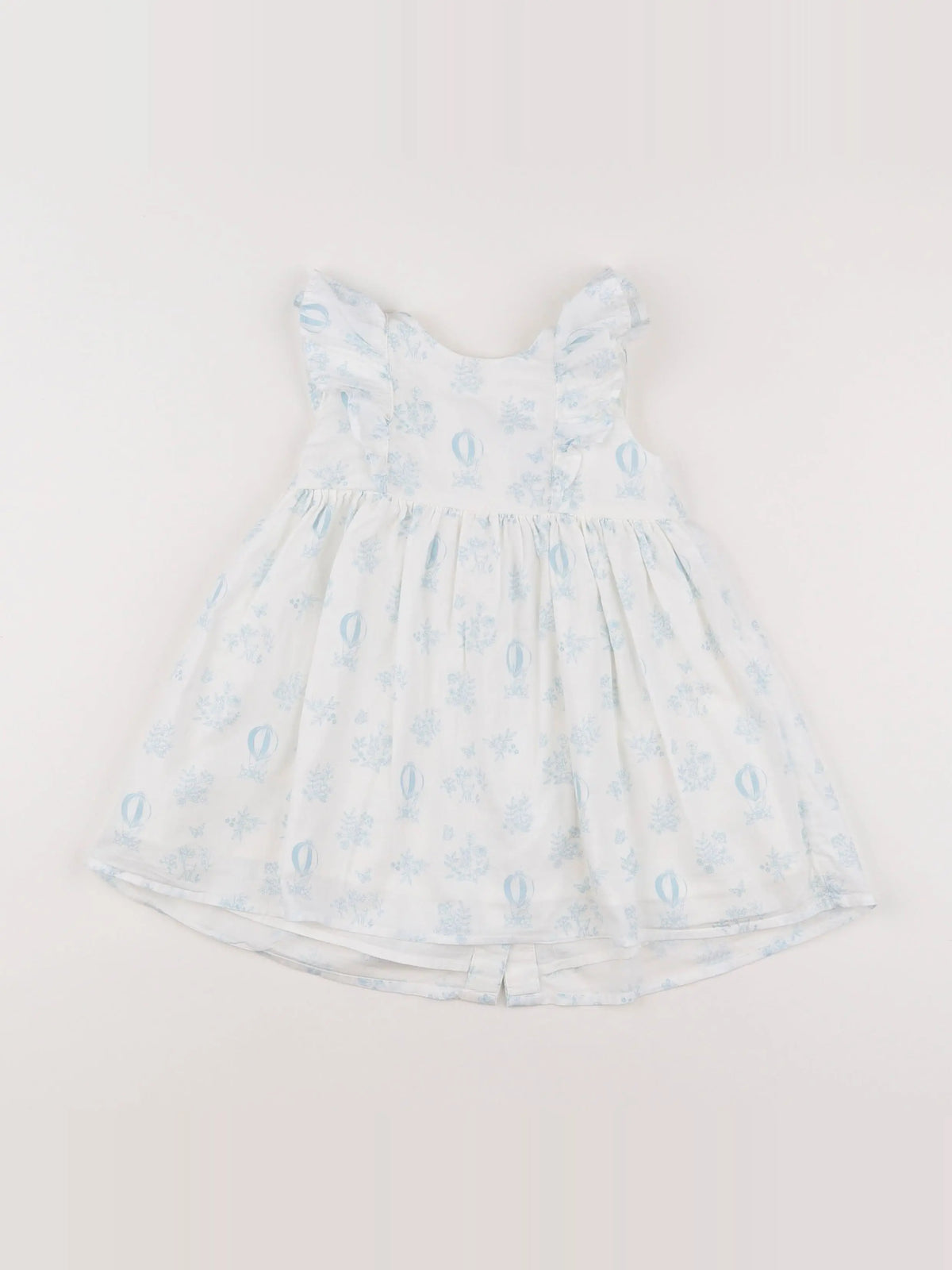 Vertbaudet - robe blanc, bleu - 12 mois