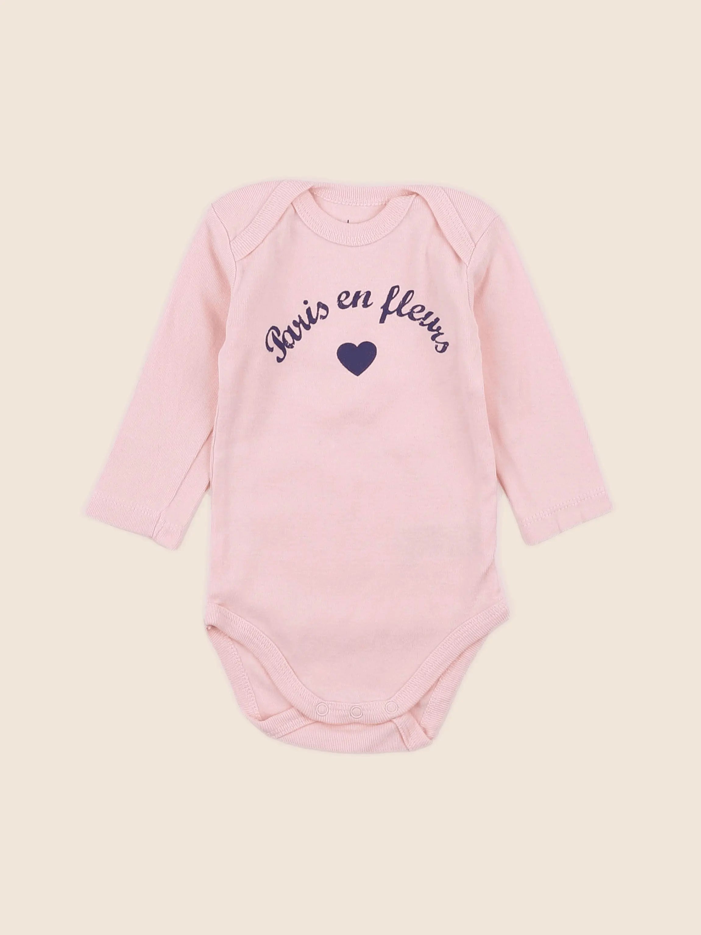 La Redoute - body rose - 3 mois