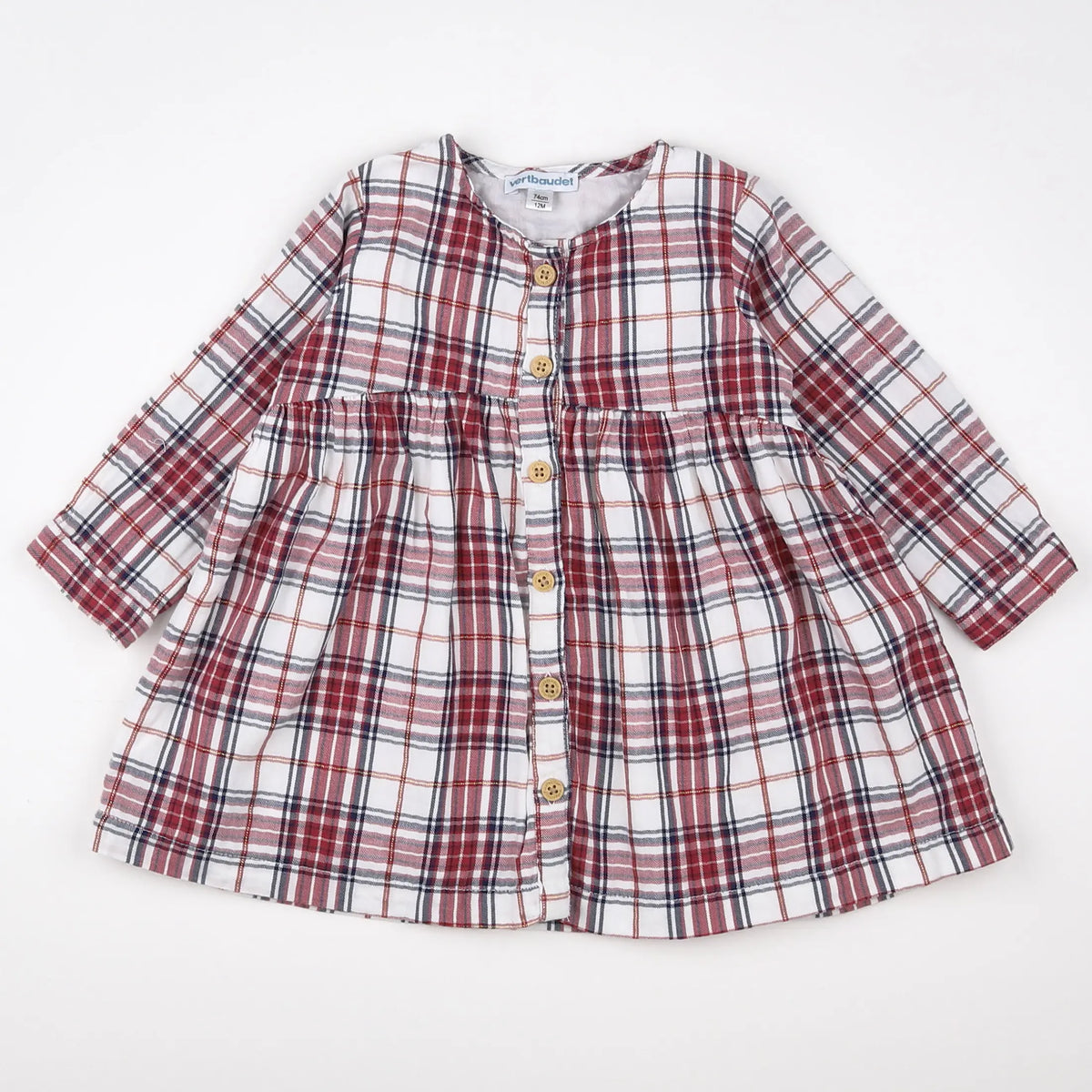 Vertbaudet - robe multicolore - 12 mois
