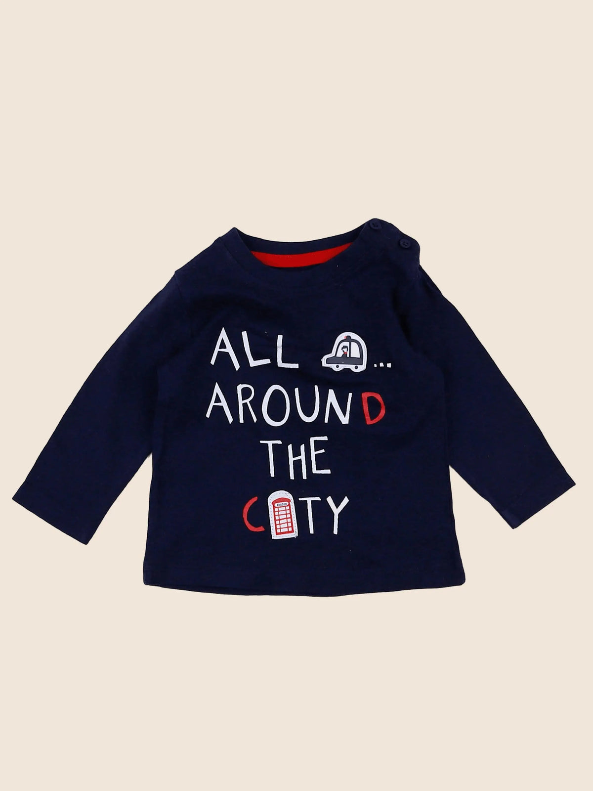 Vertbaudet - tee-shirt bleu - 3 mois
