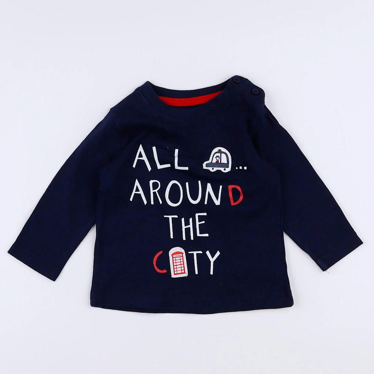 Vertbaudet - tee-shirt bleu - 3 mois