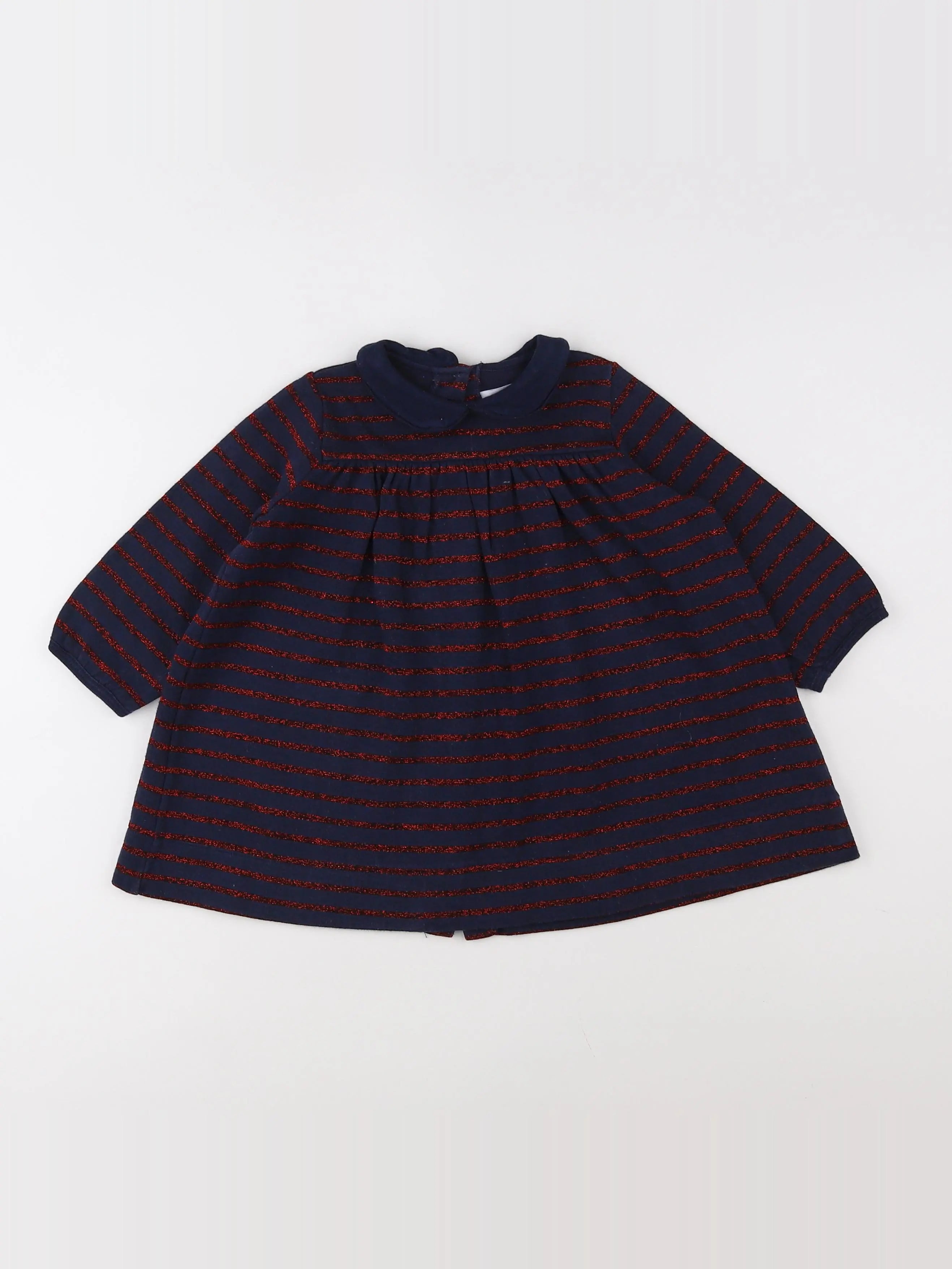 Petit Bateau - robe bleu - 12 mois