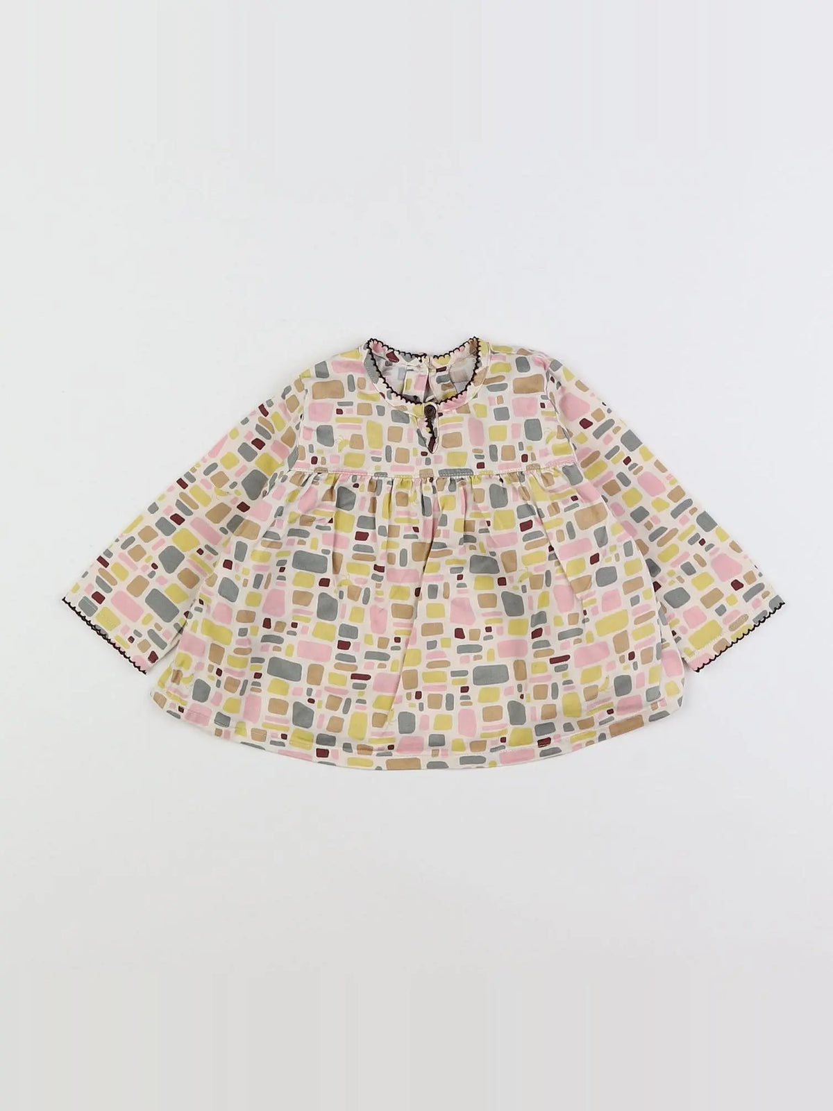Petit Bateau - blouse multicolore - 6 mois