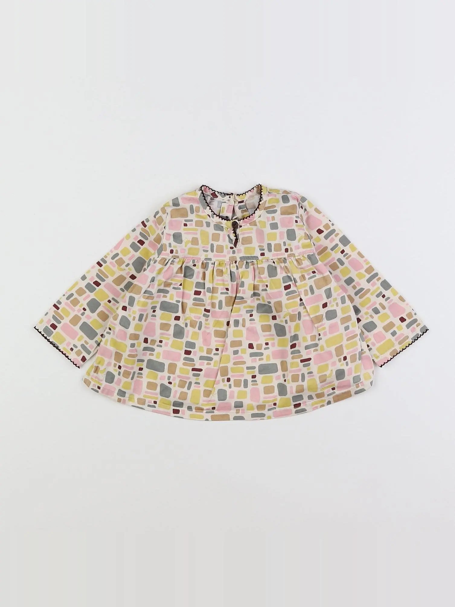 Petit Bateau - blouse multicolore - 6 mois