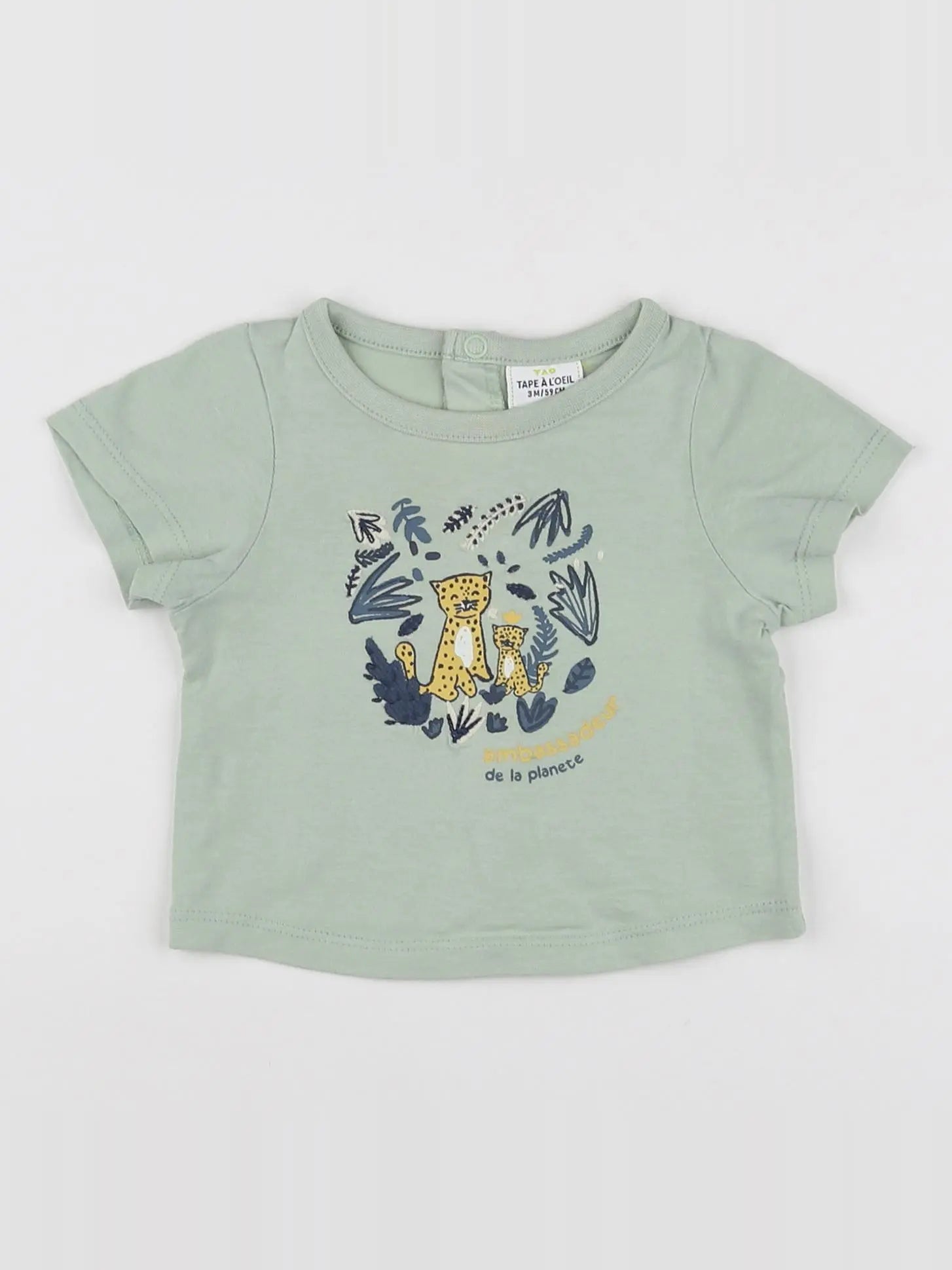 Tape à l'oeil - tee-shirt vert - 3 mois