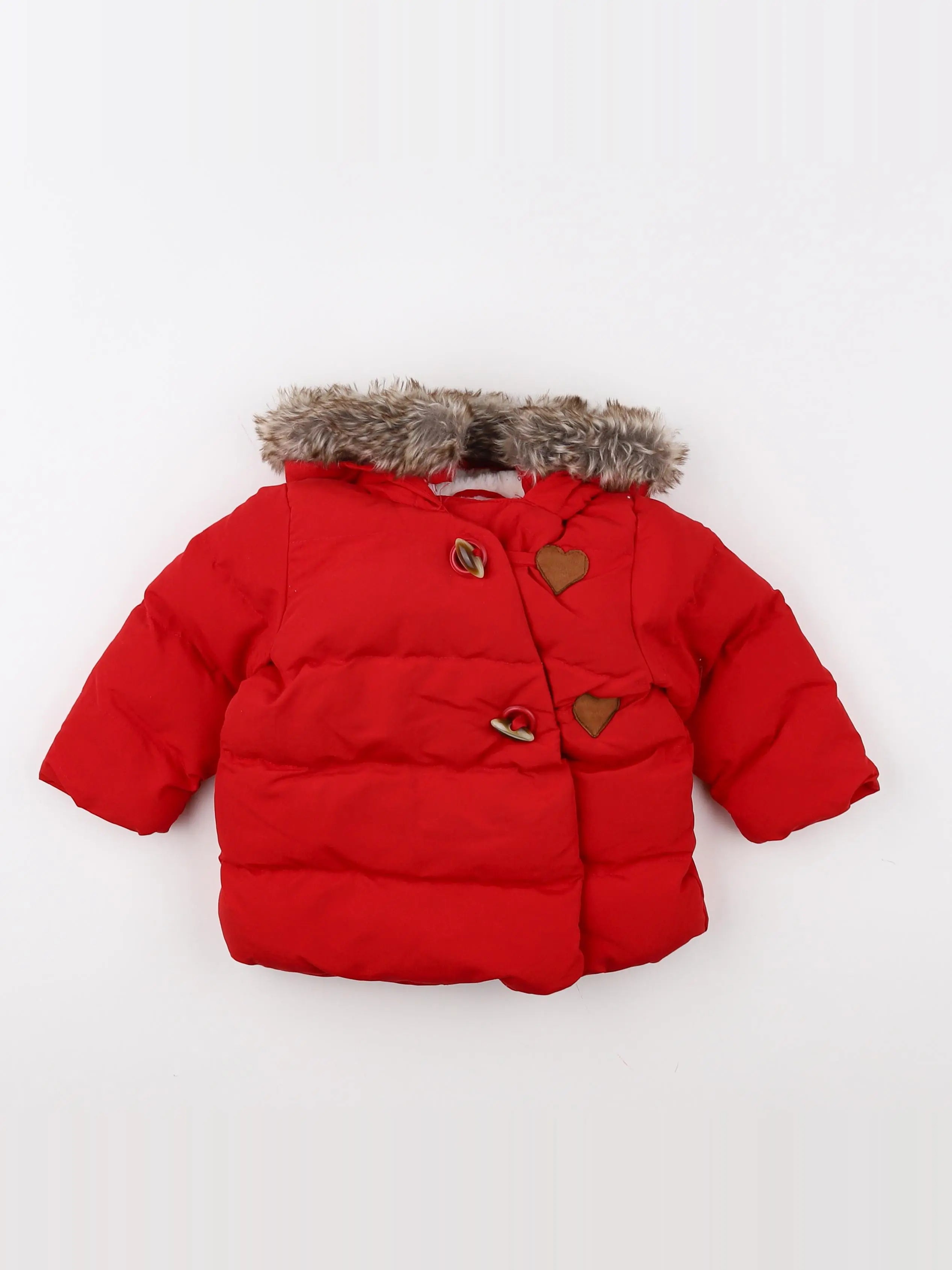Vertbaudet - doudoune rouge - 12 mois