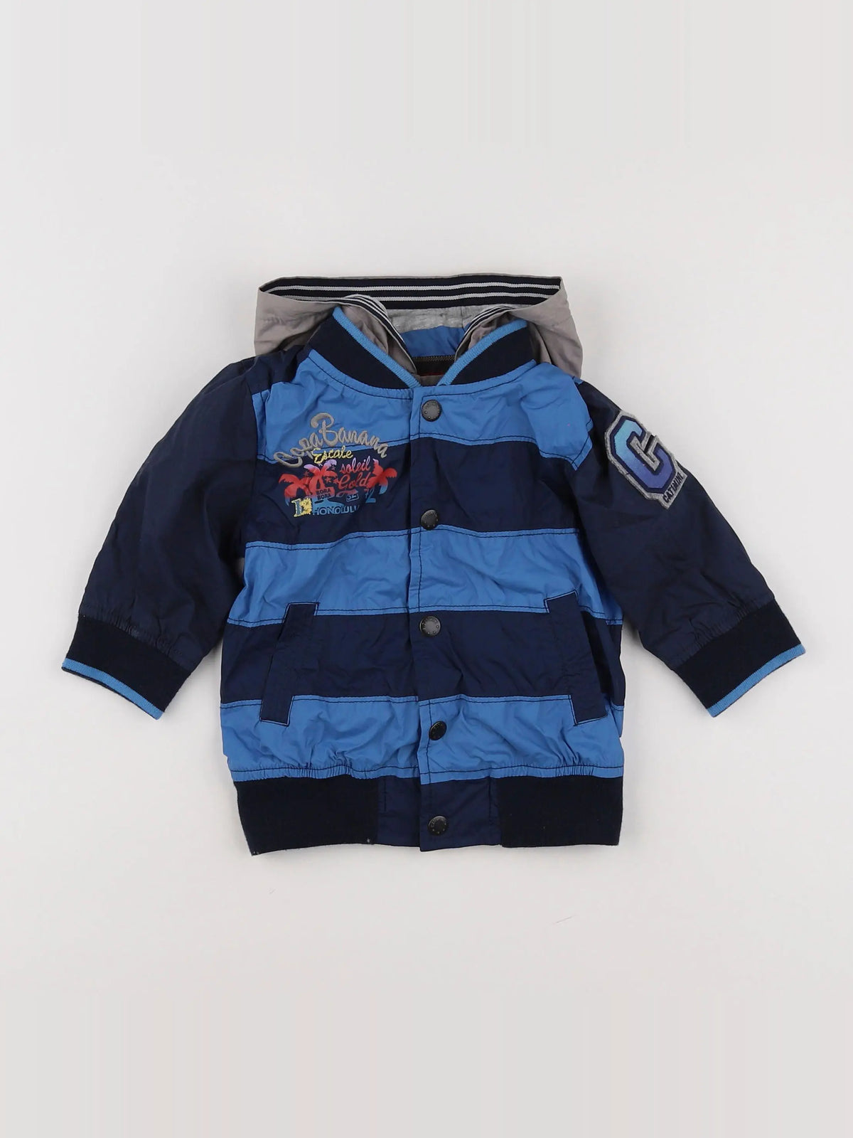 Catimini - veste bleu, gris - 6 mois