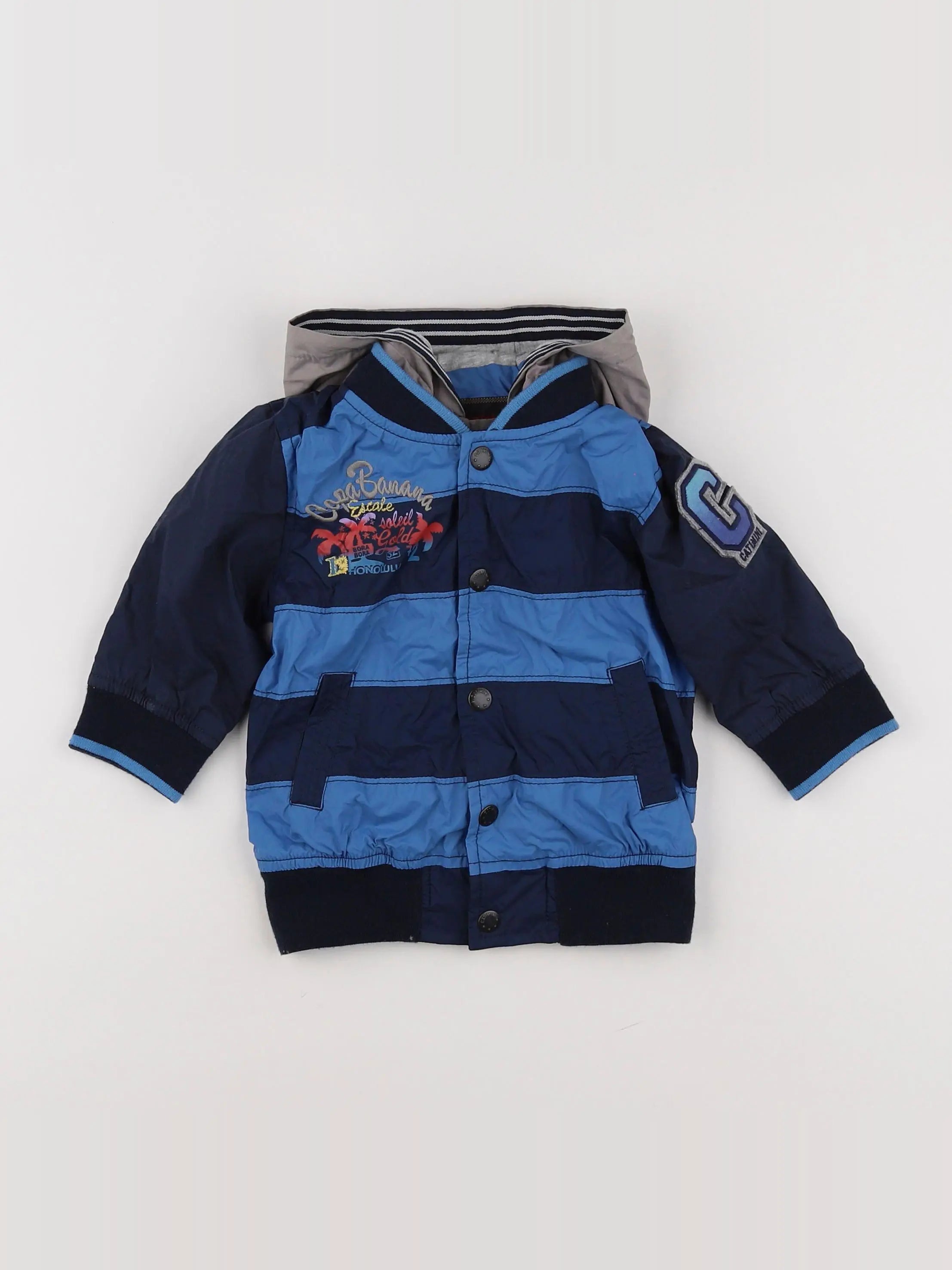 Catimini - veste bleu, gris - 6 mois