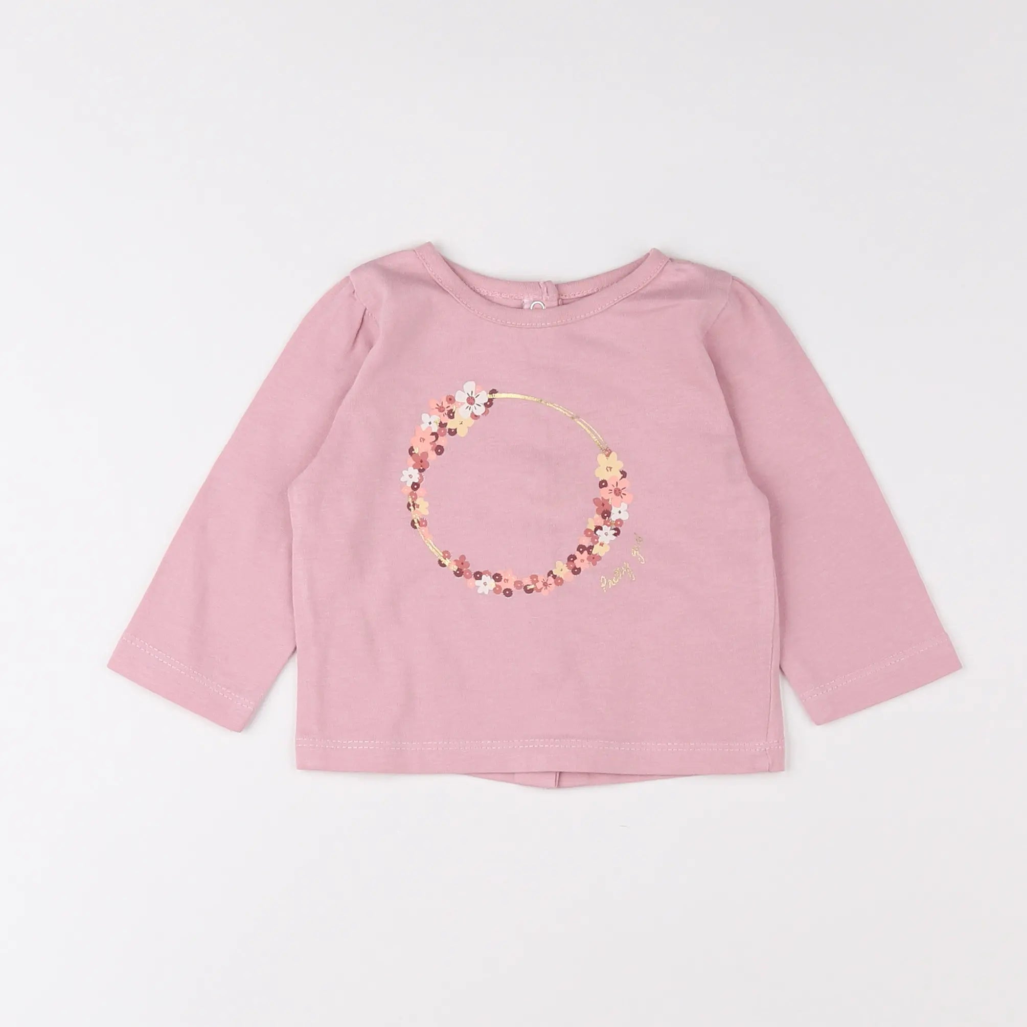 Vertbaudet - tee-shirt rose - 3 mois