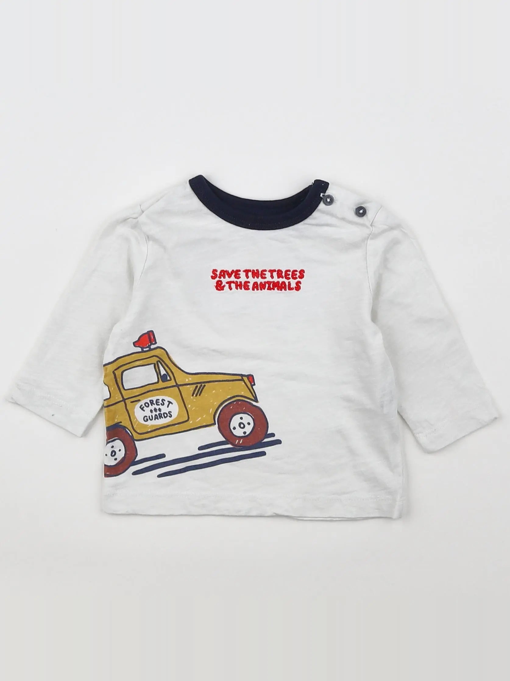 Boutchou - tee-shirt blanc - 6 mois