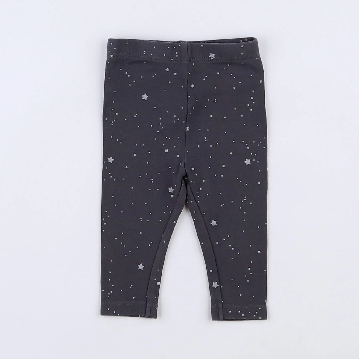 Vertbaudet - legging gris, argent - 3 mois