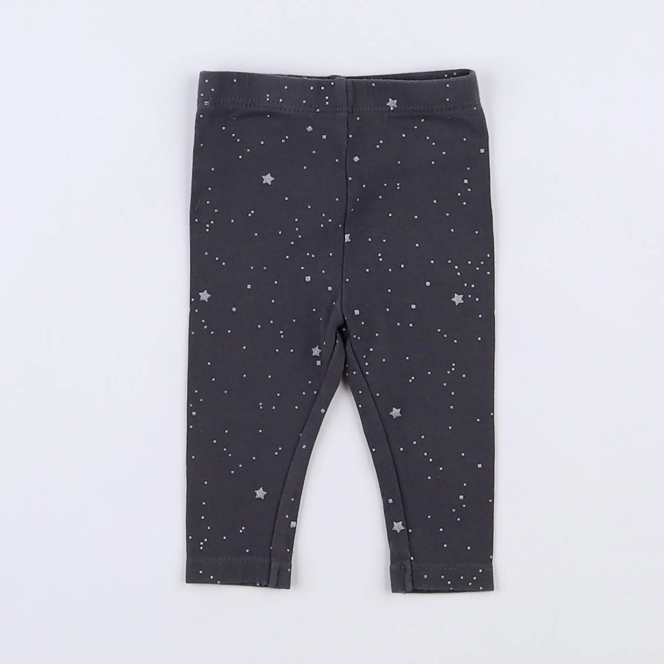 Vertbaudet - legging gris, argent - 3 mois