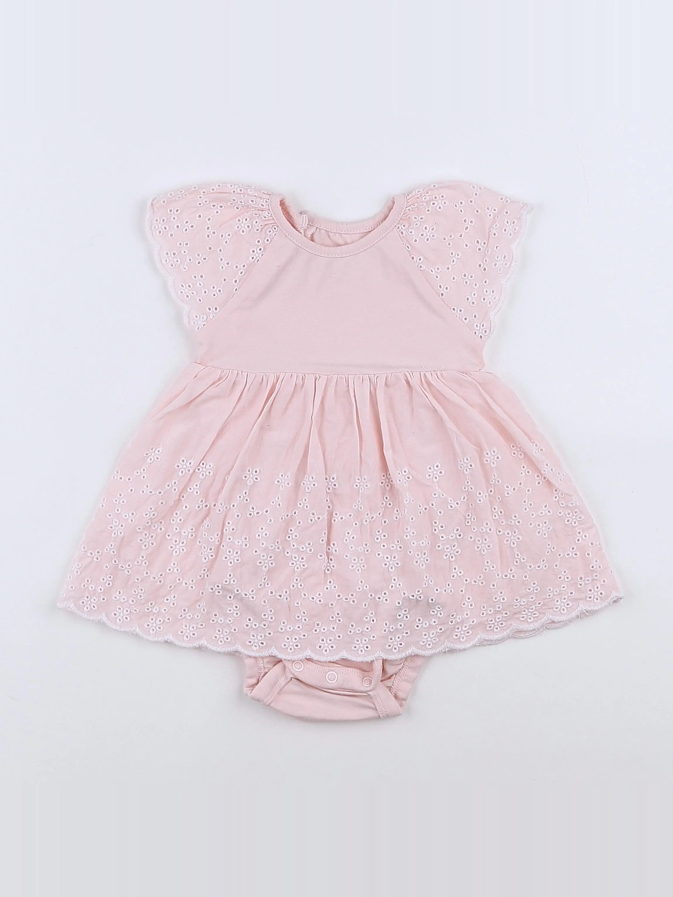 H&M - body vetement rose - 1/3 mois