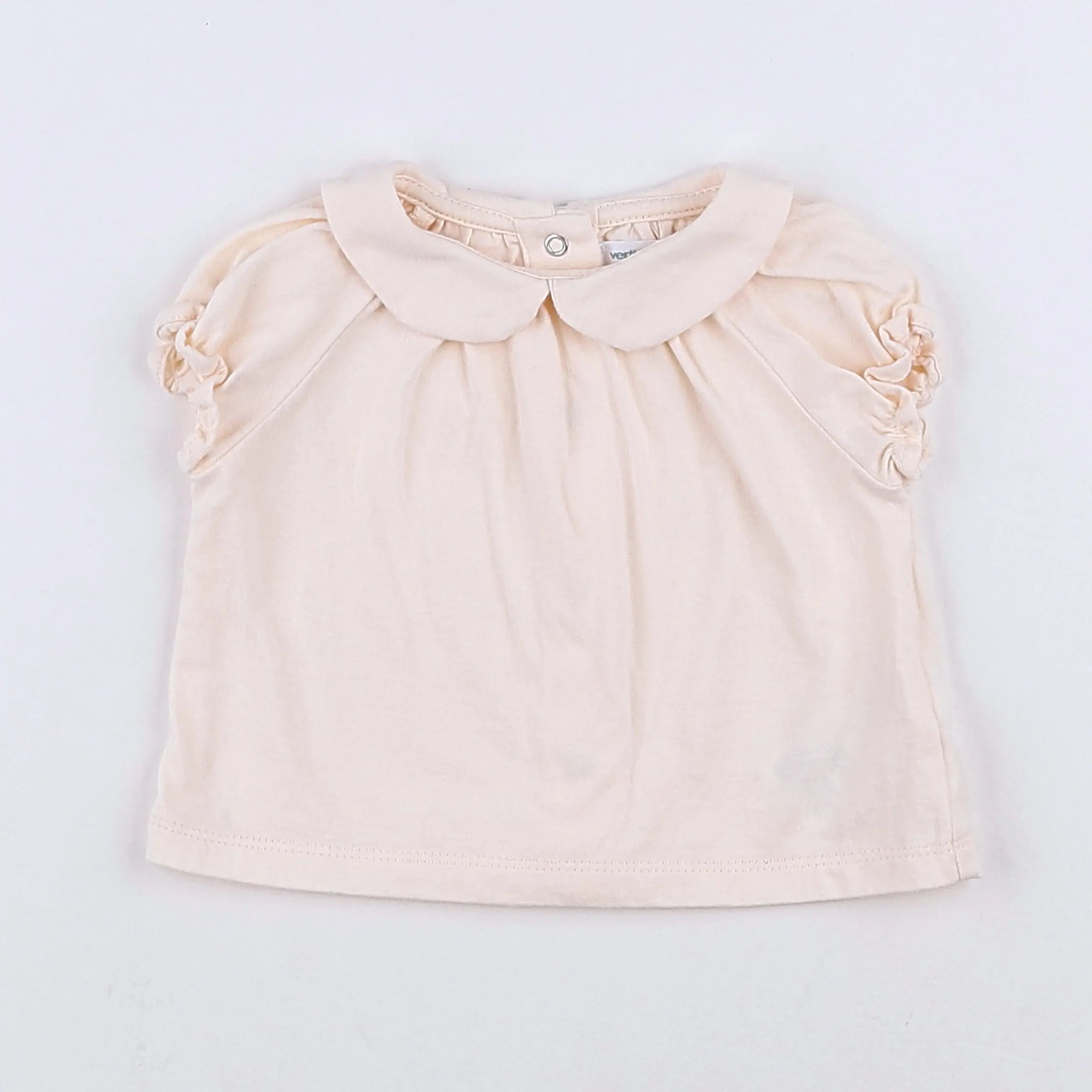 Vertbaudet - tee-shirt beige - 3 mois