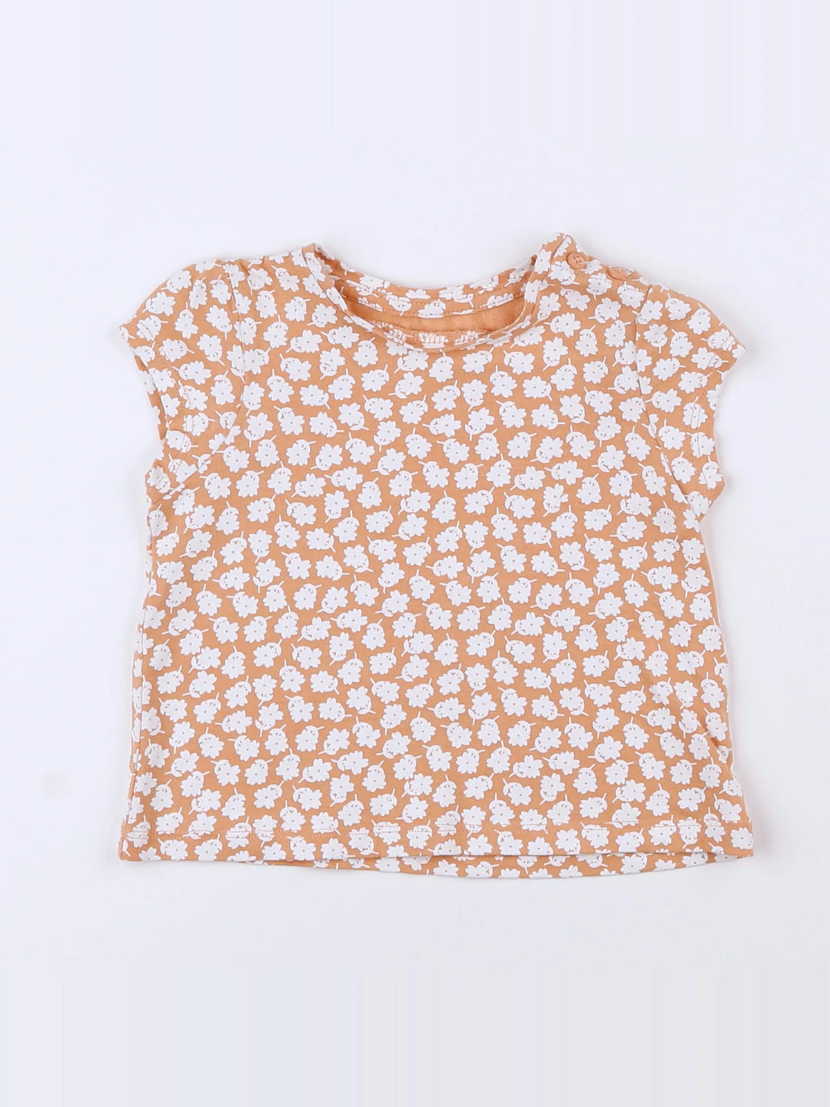 Vertbaudet - tee-shirt rose, blanc - 9 mois