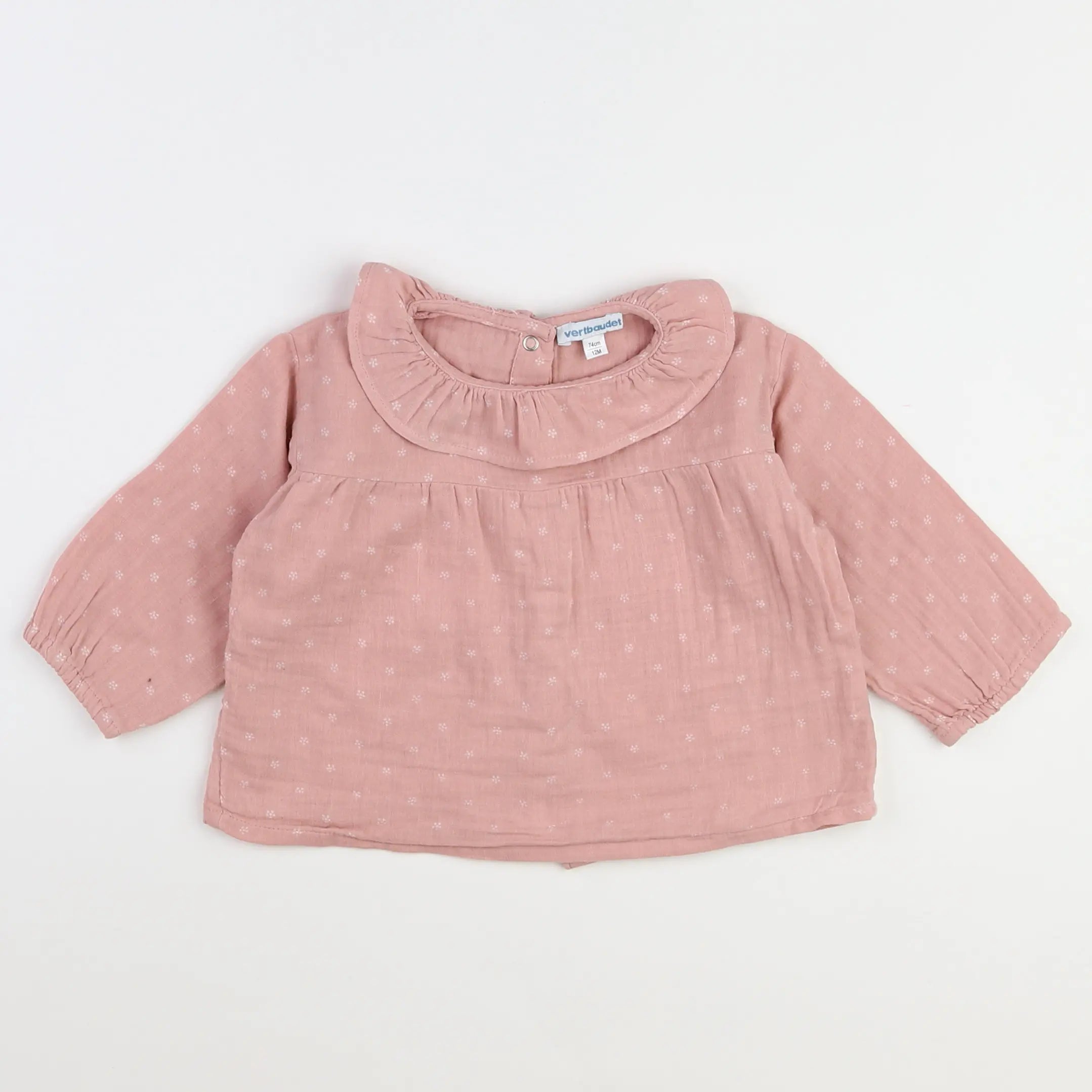 Vertbaudet - blouse rose - 12 mois