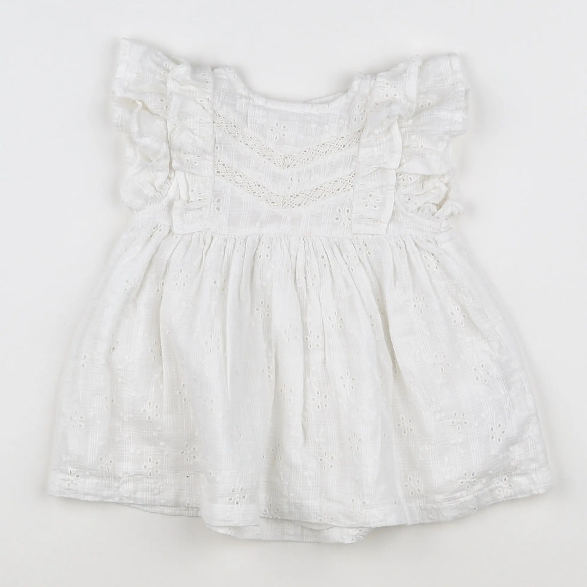 Vertbaudet - robe blanc - 12 mois