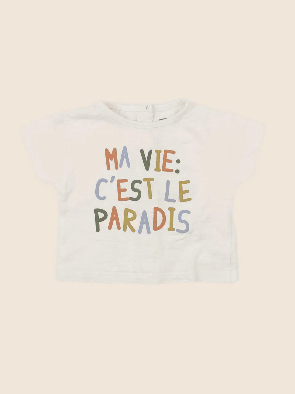 Vertbaudet - tee-shirt beige - 3 mois