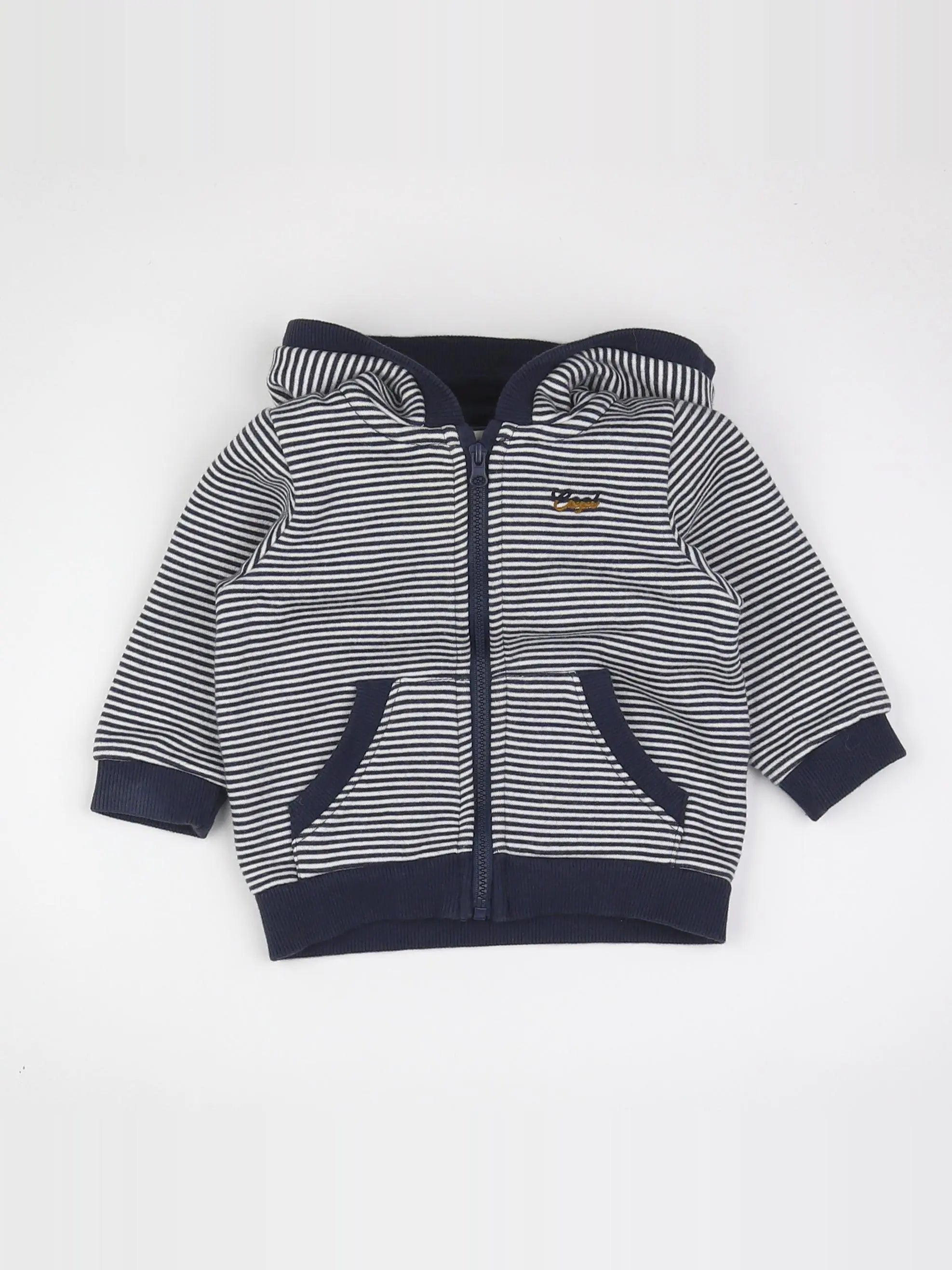 Tape à l'oeil - sweat bleu, blanc - 6 mois