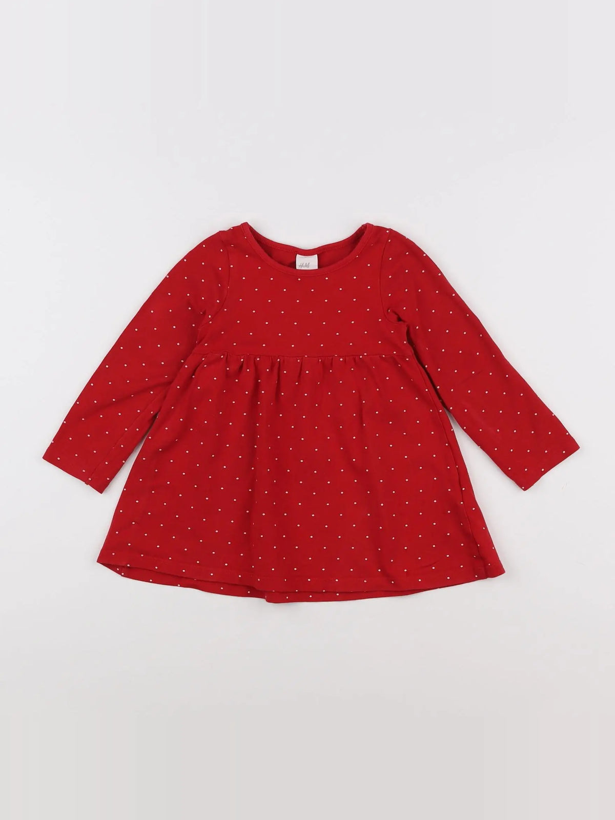 H&M - robe rouge - 12/18 mois