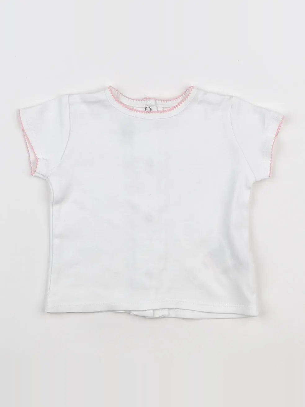 Absorba - tee-shirt blanc, rose - 6 mois