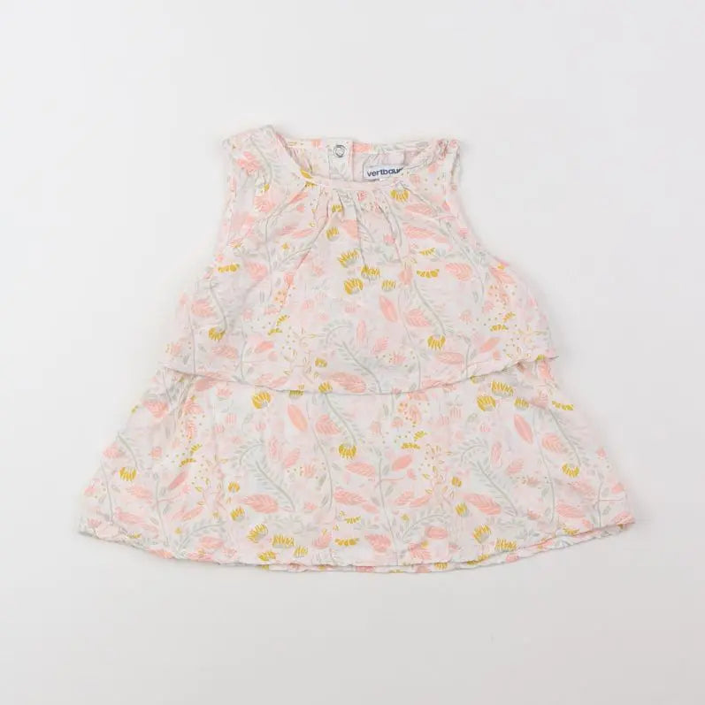 Vertbaudet - robe multicolore - 9 mois