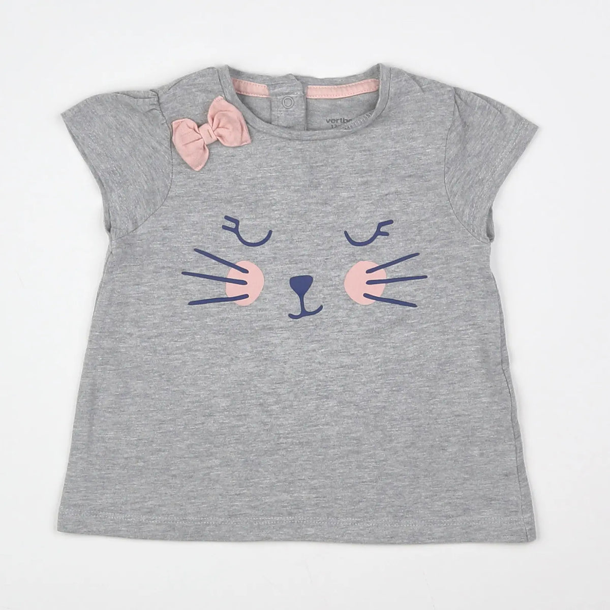 Vertbaudet - tee-shirt gris - 12 mois