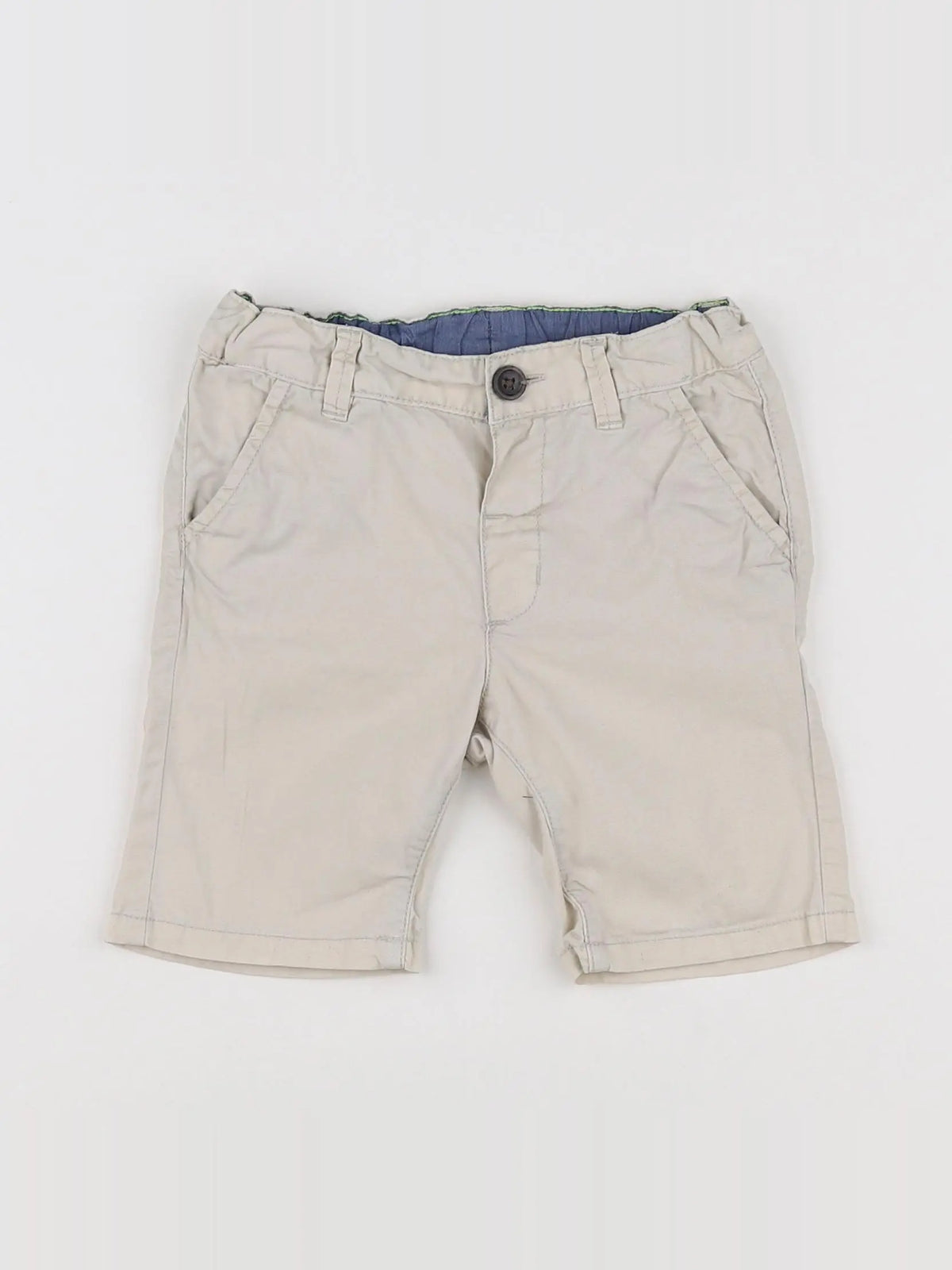H&M - short beige - 6/9 mois