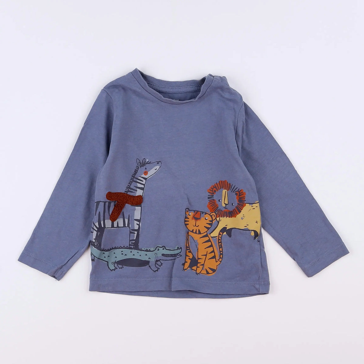 Vertbaudet - tee-shirt bleu - 12 mois