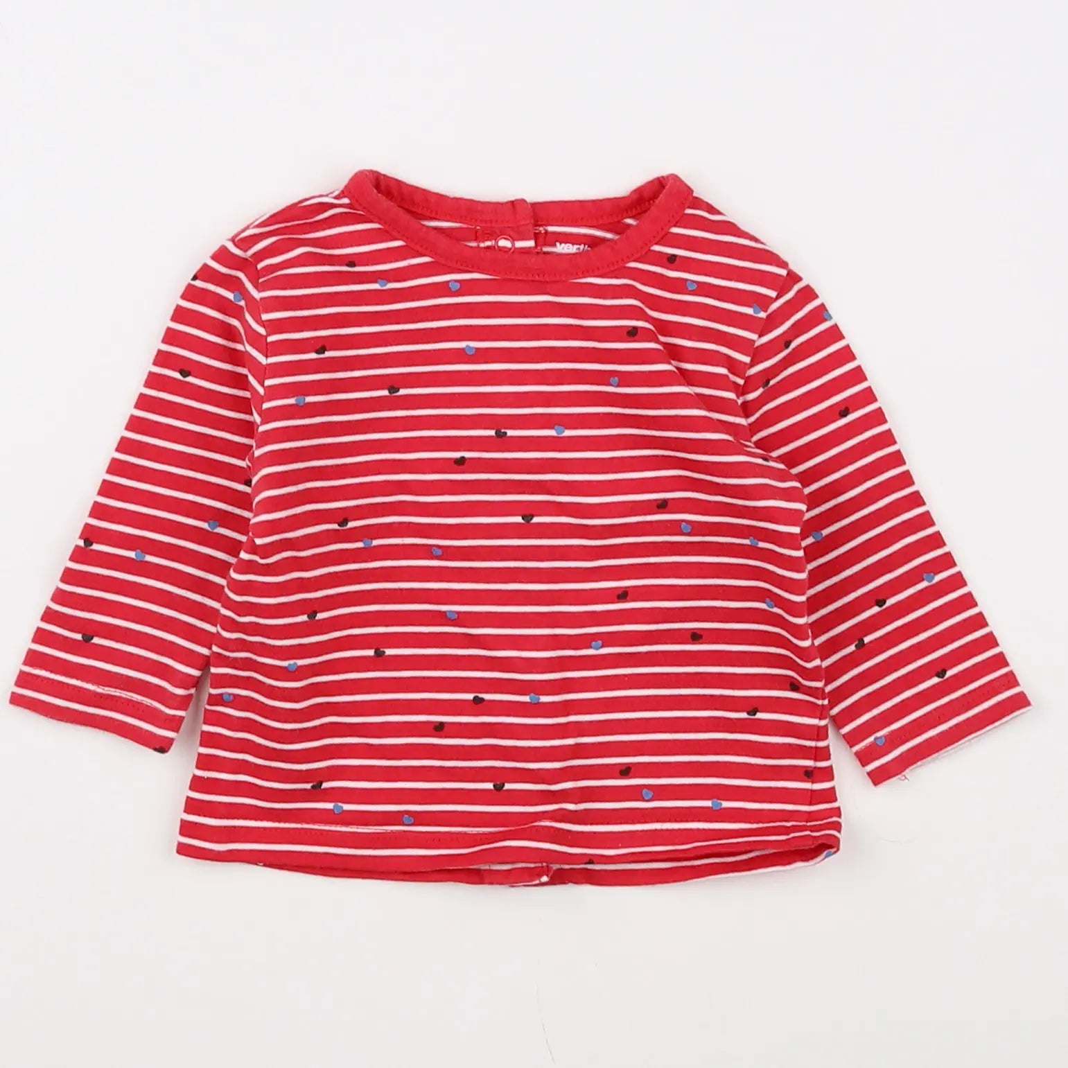 Vertbaudet - tee-shirt rouge - 3 mois