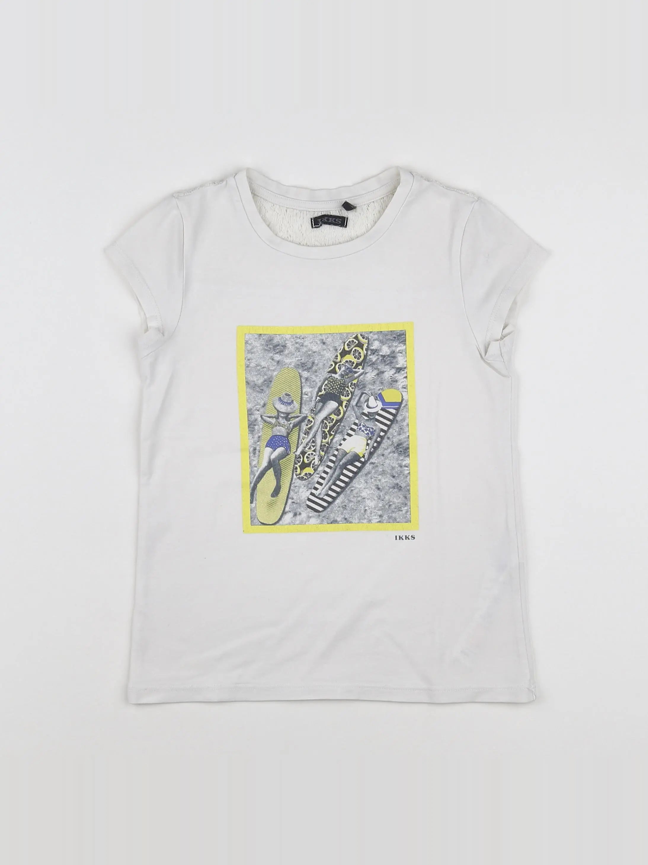 IKKS - tee-shirt blanc - 8 ans
