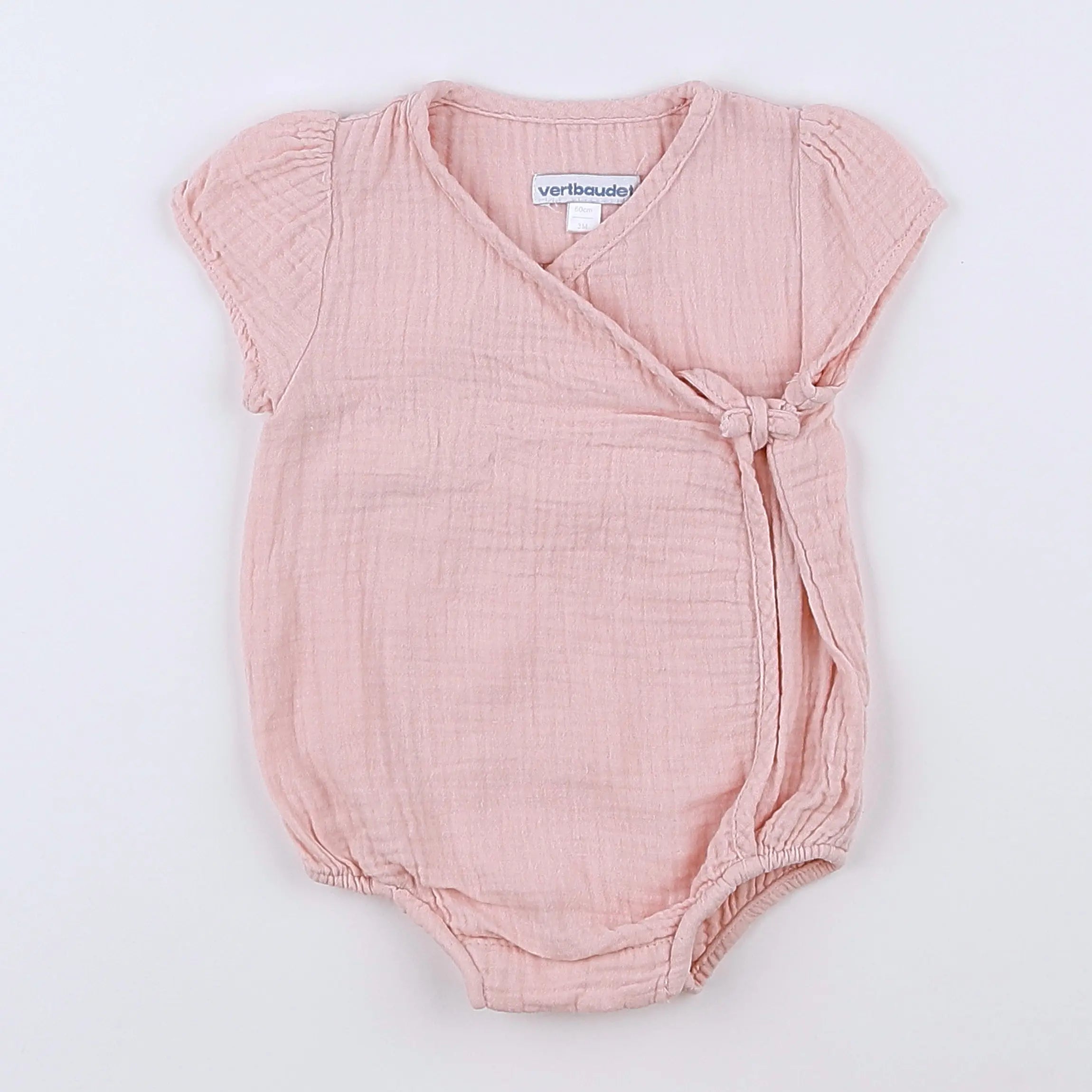 Vertbaudet - combinaison rose - 3 mois