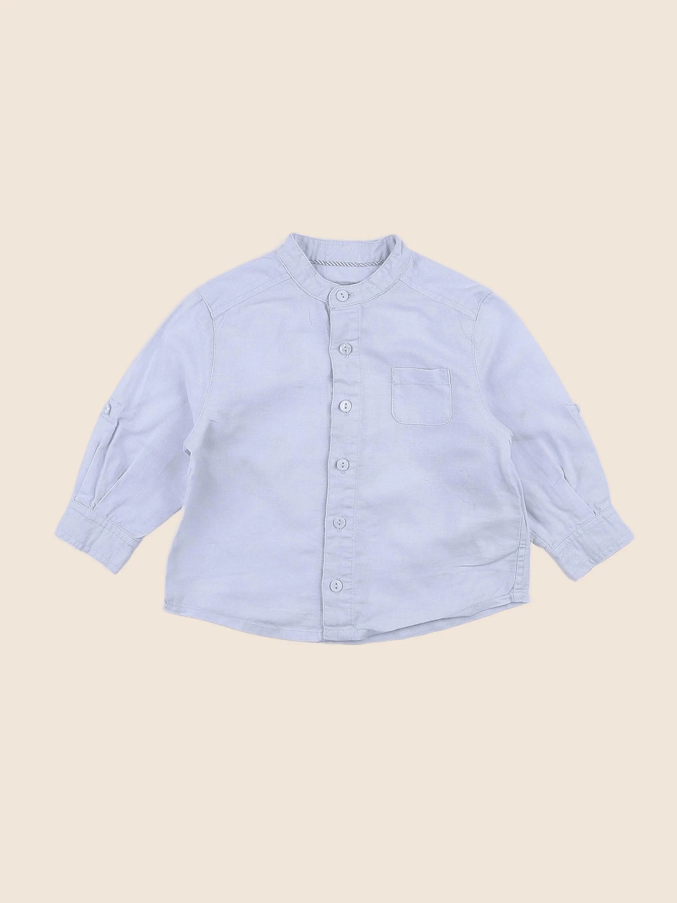 Cyrillus - chemise bleu - 12 mois