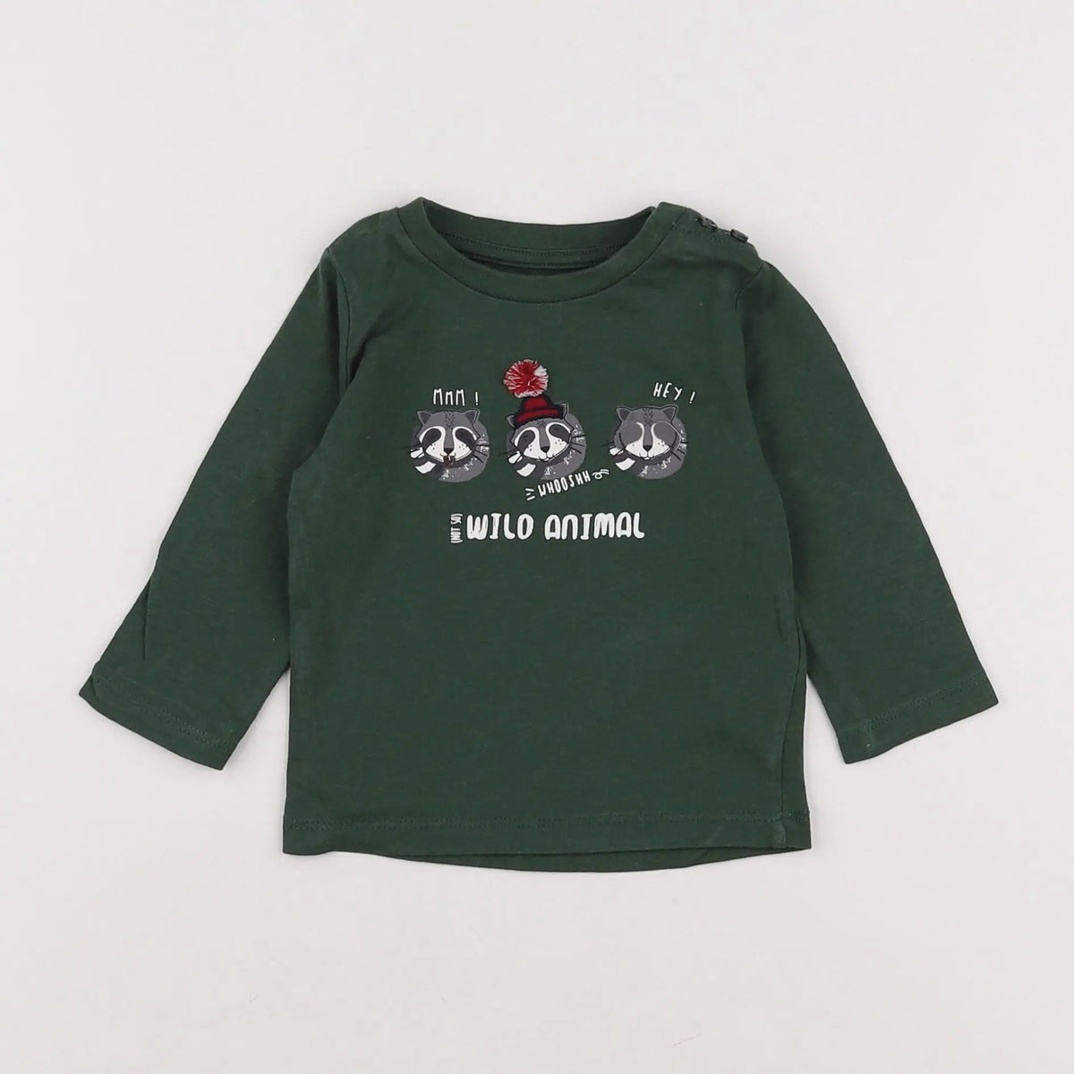Vertbaudet - tee-shirt vert - 6 mois