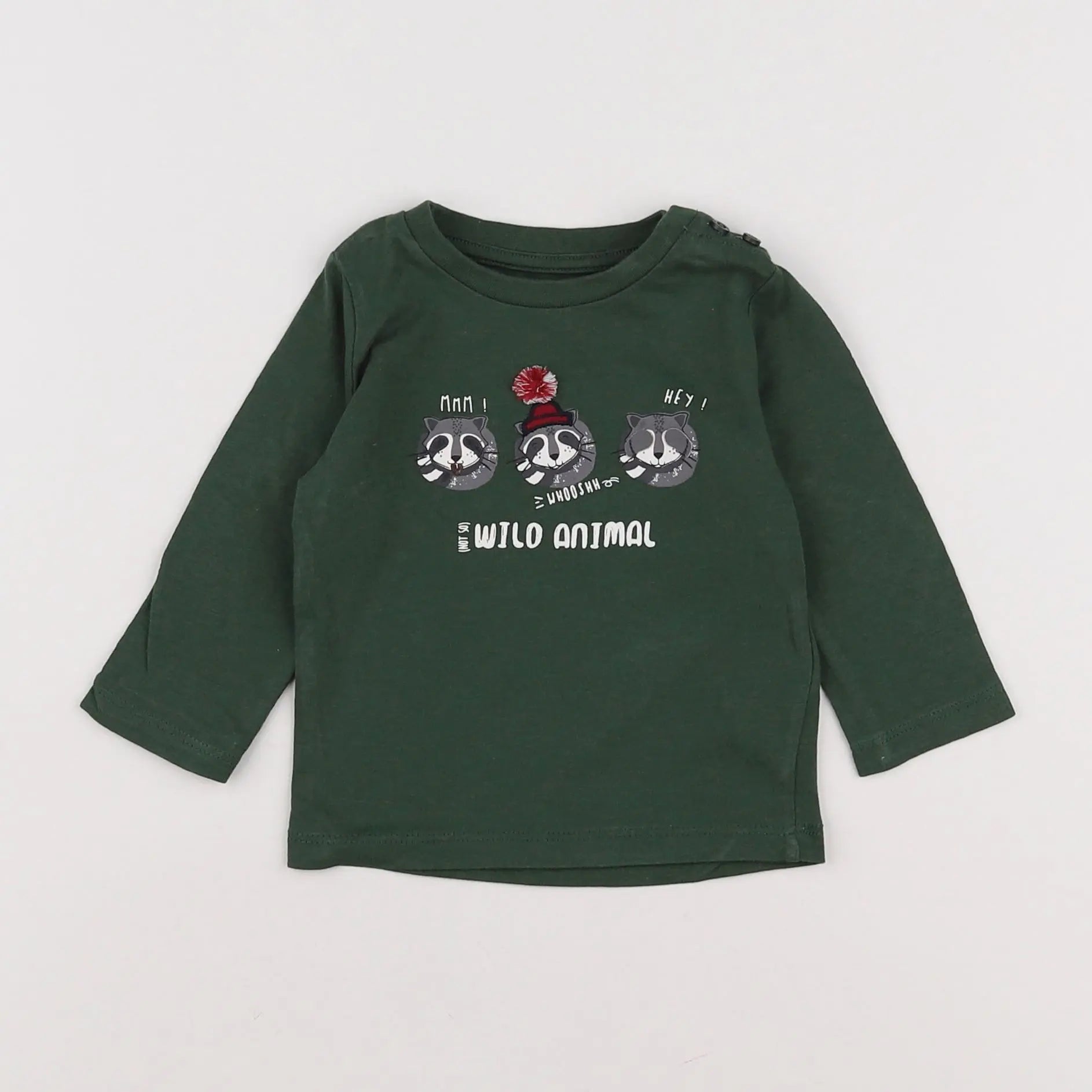 Vertbaudet - tee-shirt vert - 6 mois