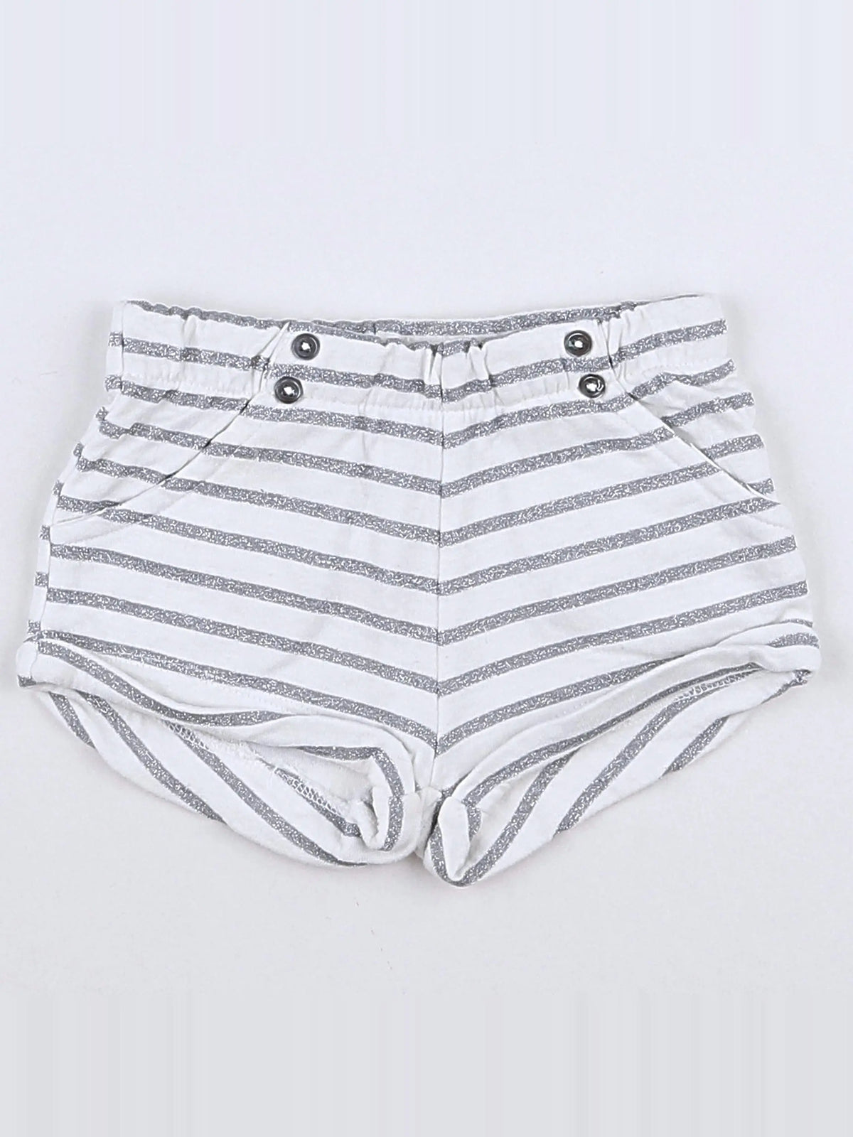 Boutchou - short blanc, argent - 12 mois