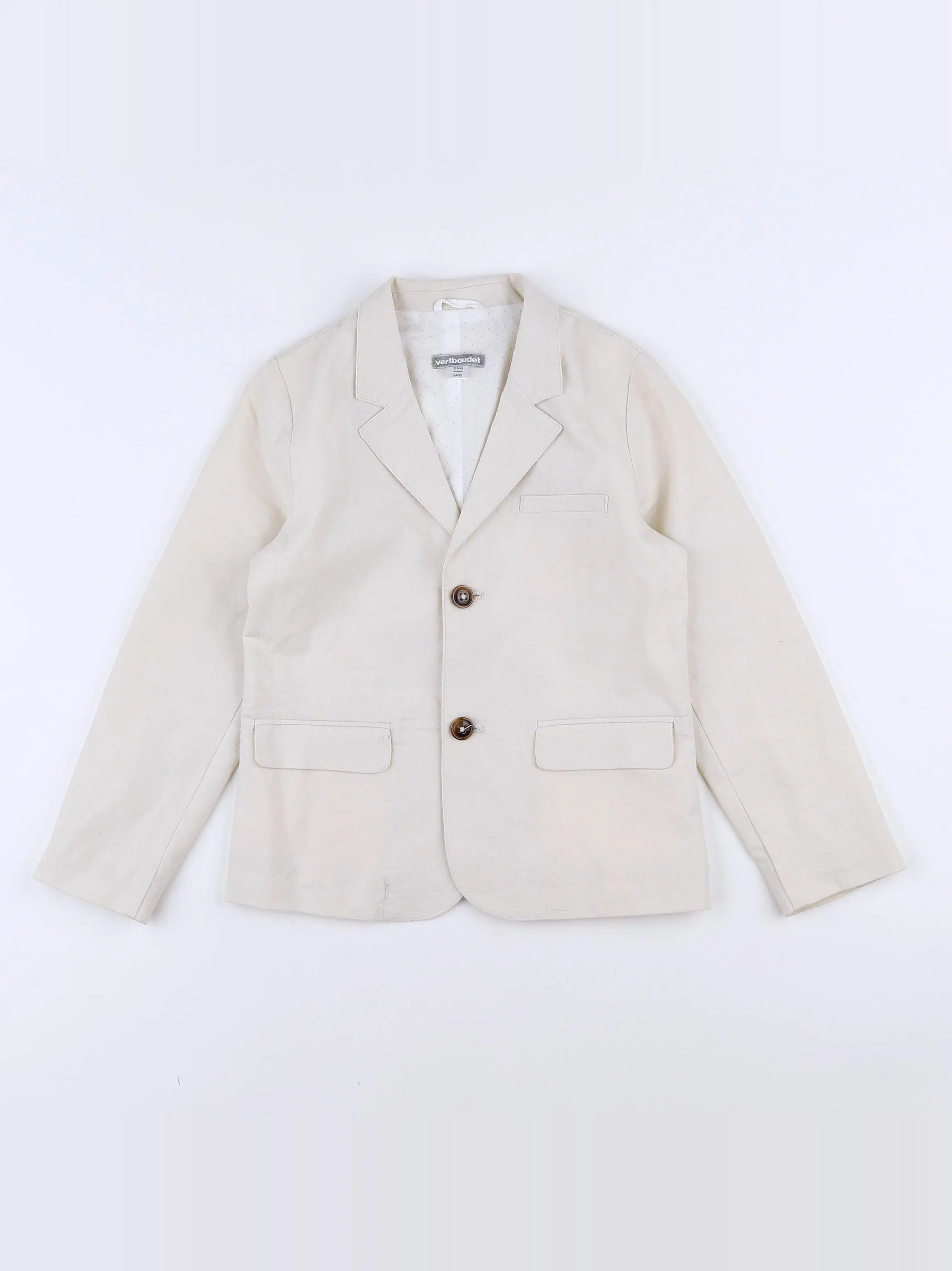 Vertbaudet - veste beige - 6 ans